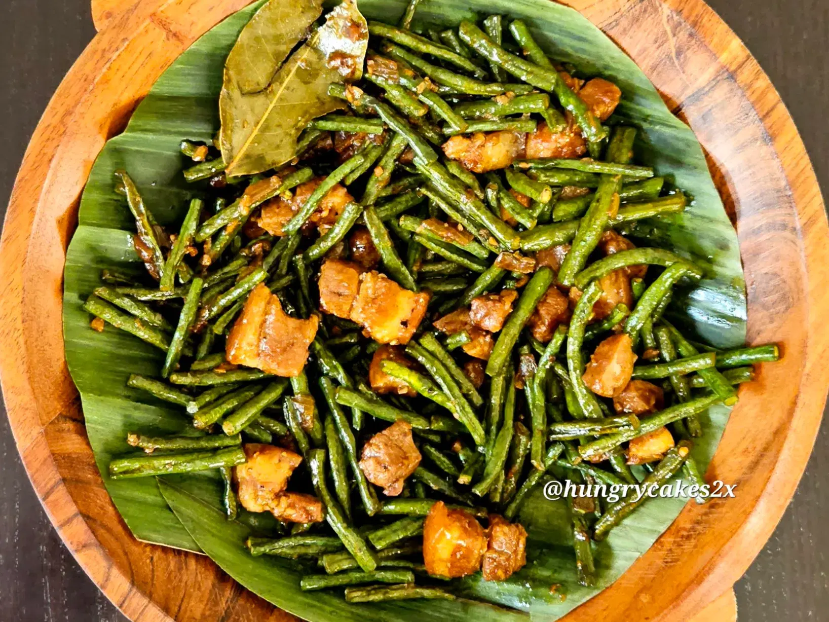 ADOBONG SITAW (Long Beans with Pork Belly)