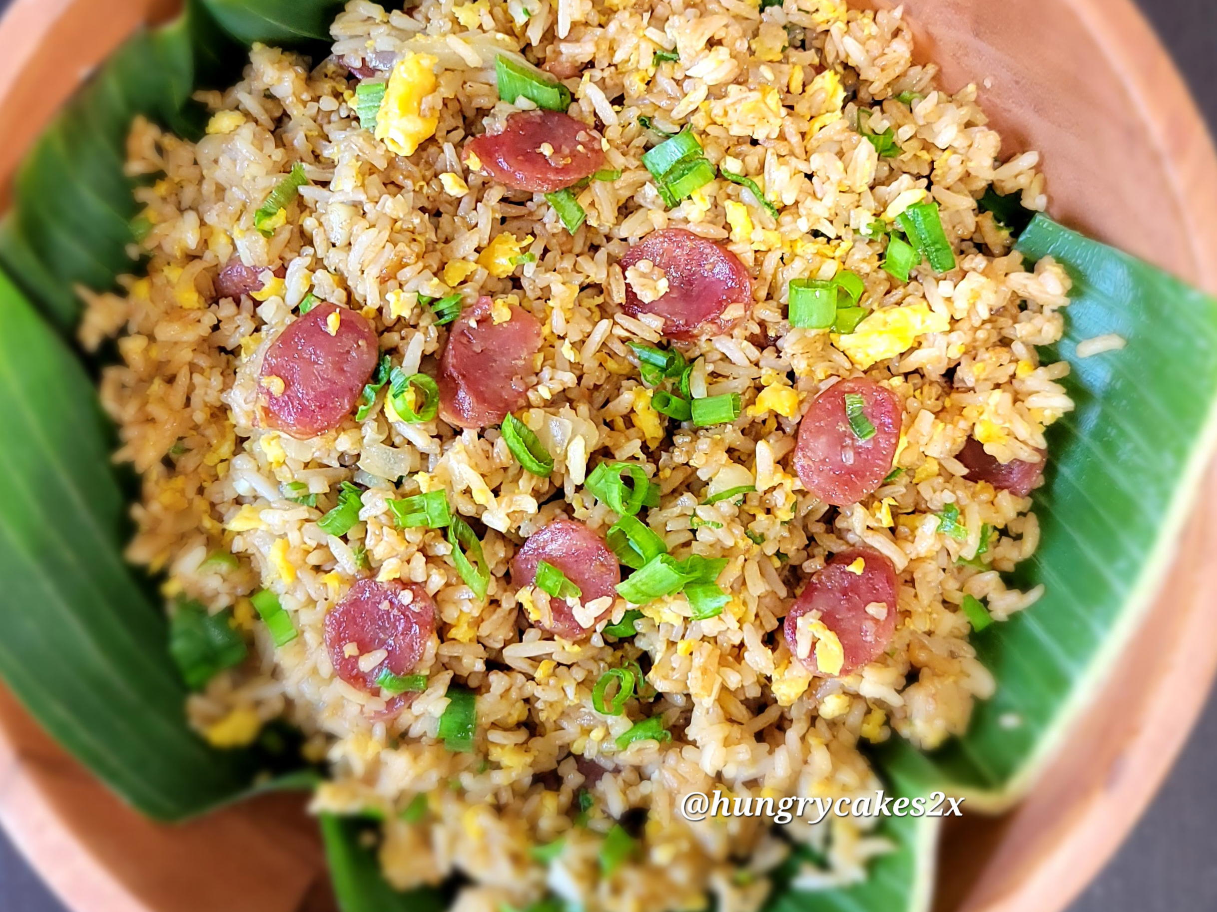 EGG FRIED RICE with CHINESE SAUSAGE