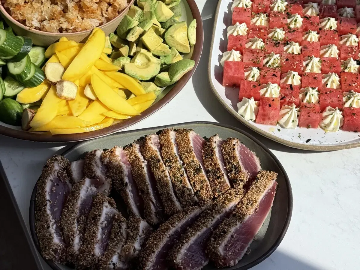 Seared Tuna with Crunchy Rice and Ponzu