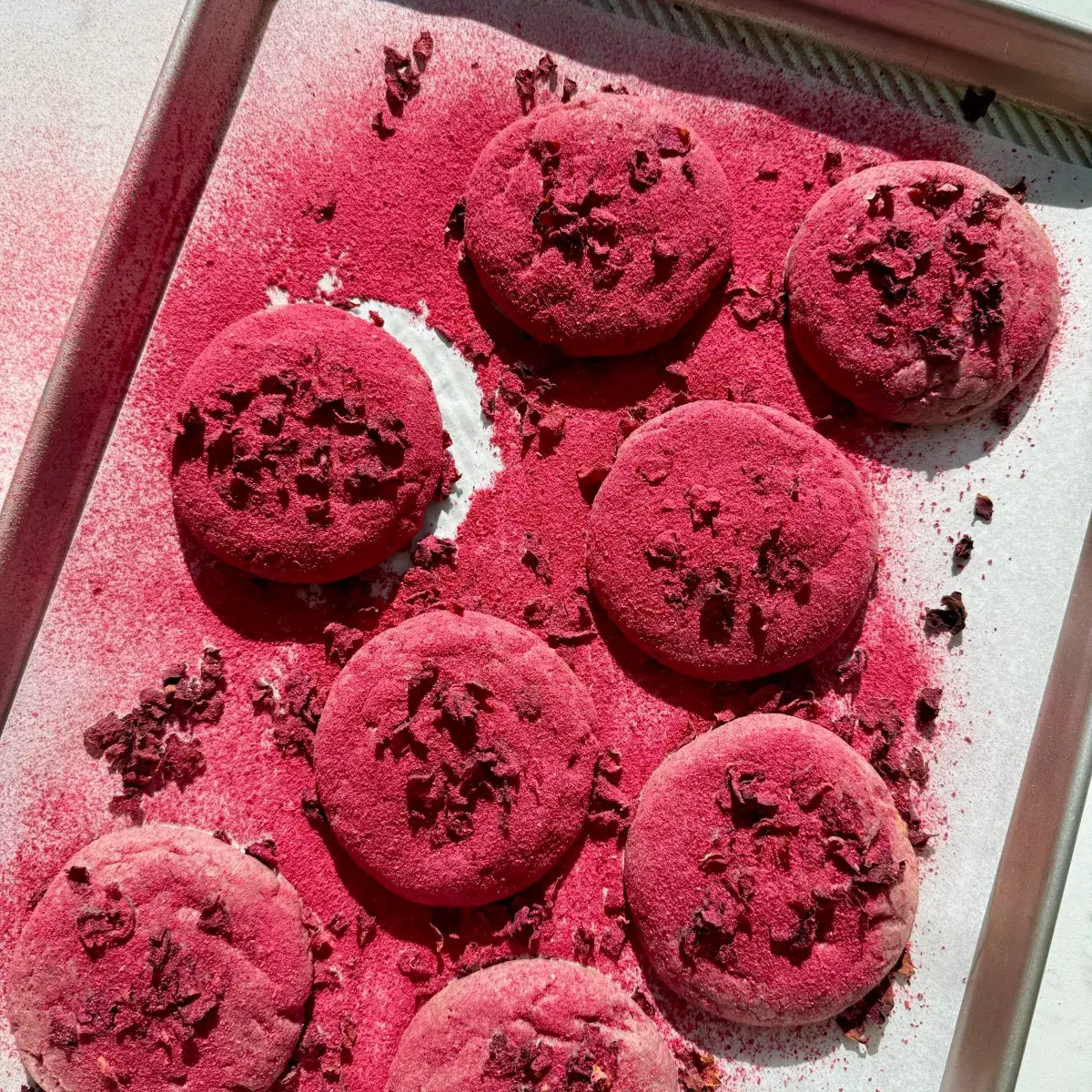 Pistachio-Stuffed Raspberry Cookies