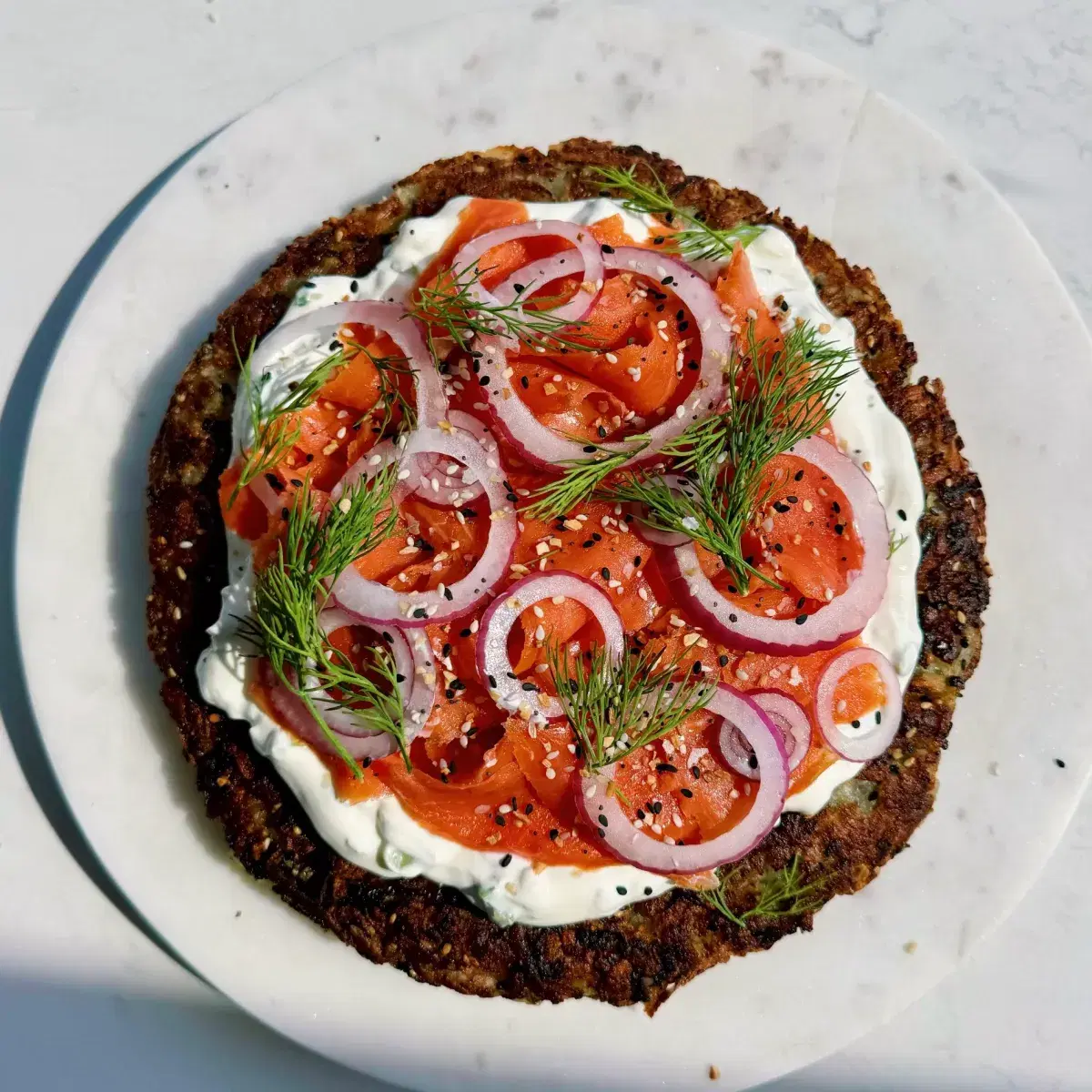Giant Everything Bagel Latke