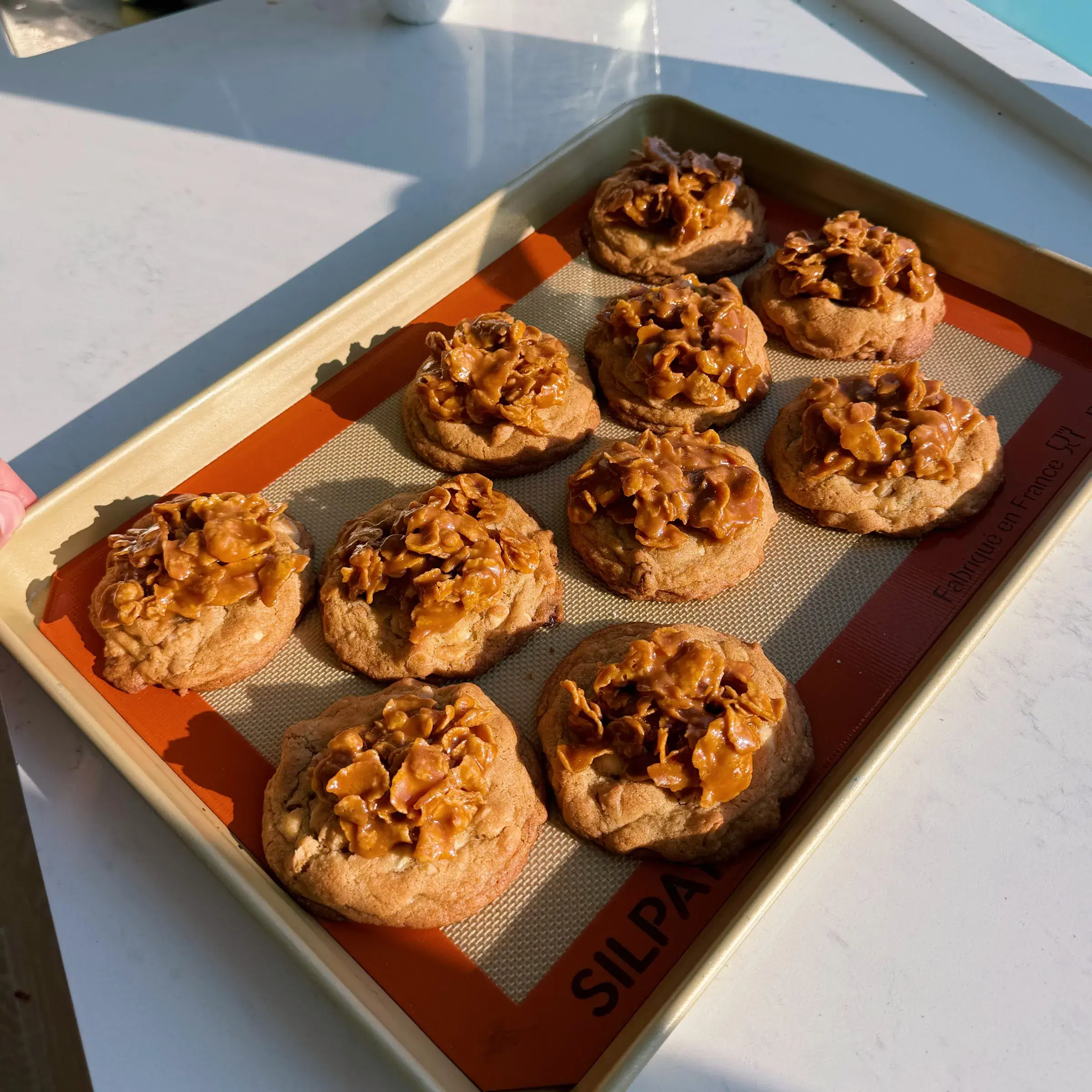 White Chocolate Macadamia Cornflake Cookies