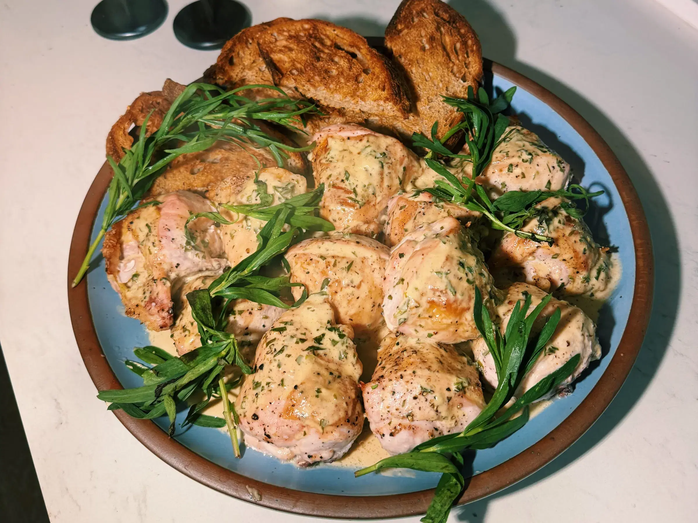 Tarragon Cream Roast Chicken Breast