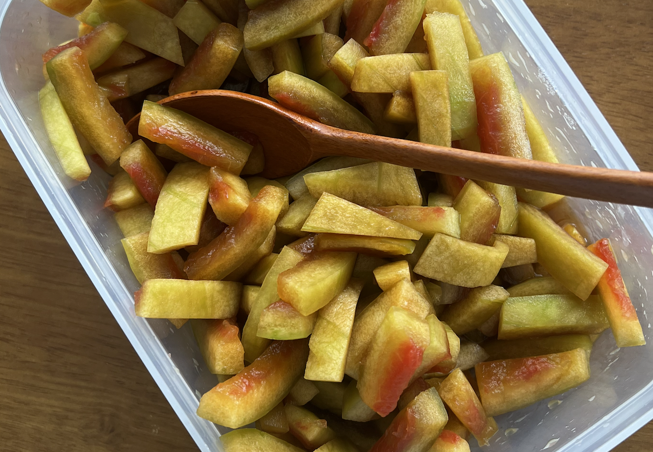 watermelon rind ponzuzuke 