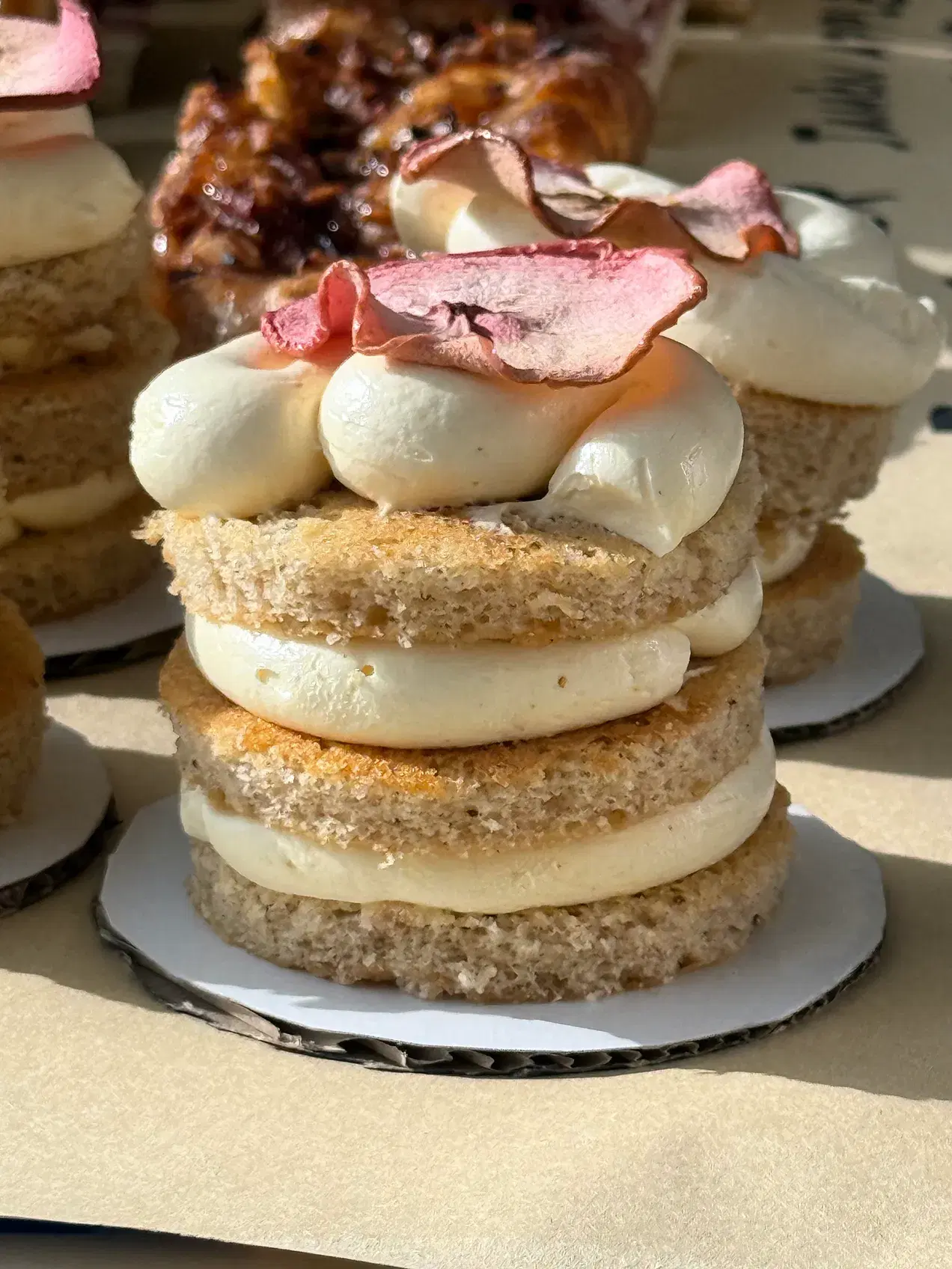 Mini Honey Nut Victoria Sponge Cakes