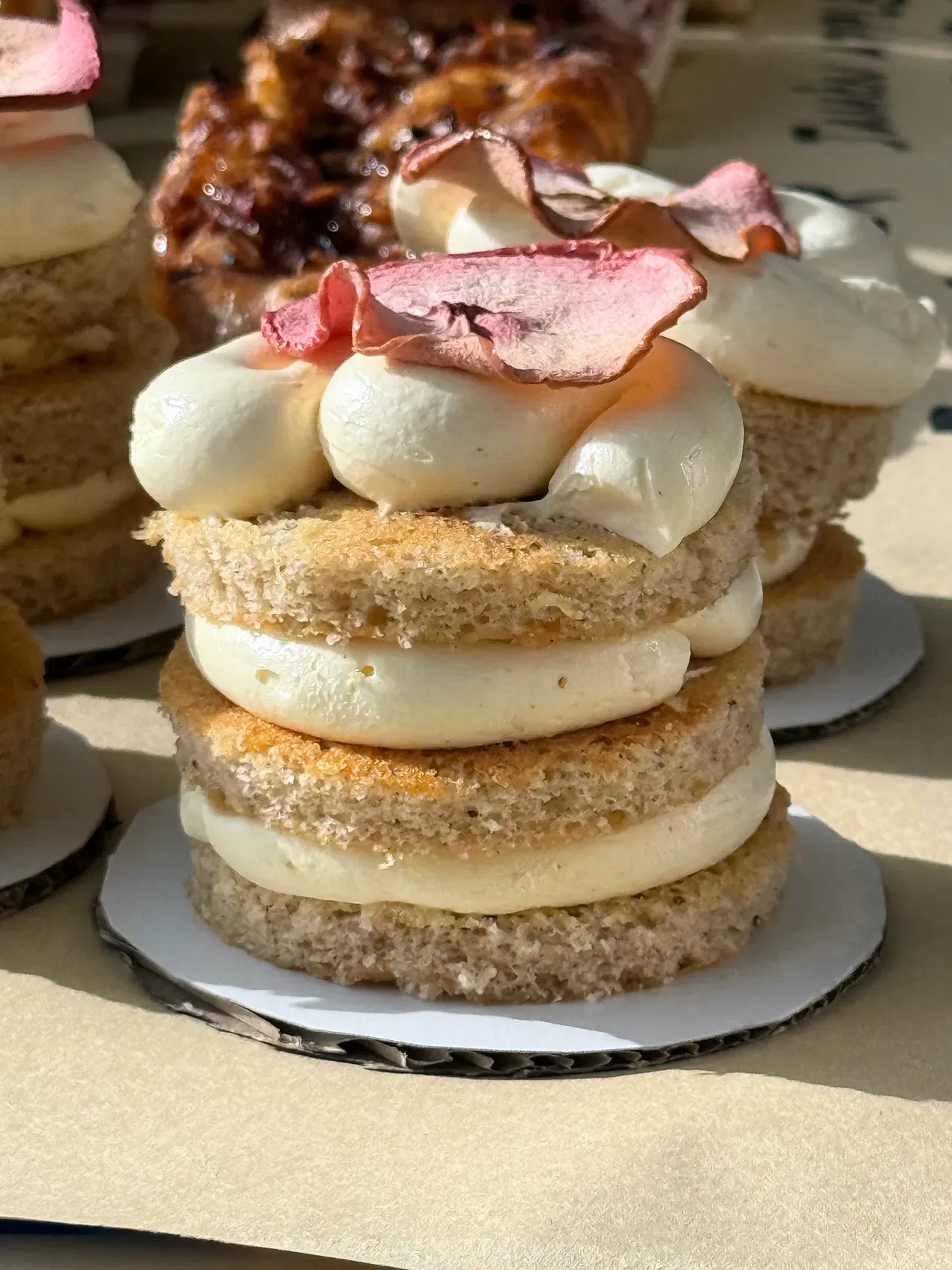 Mini Honey Nut Victoria Sponge Cakes