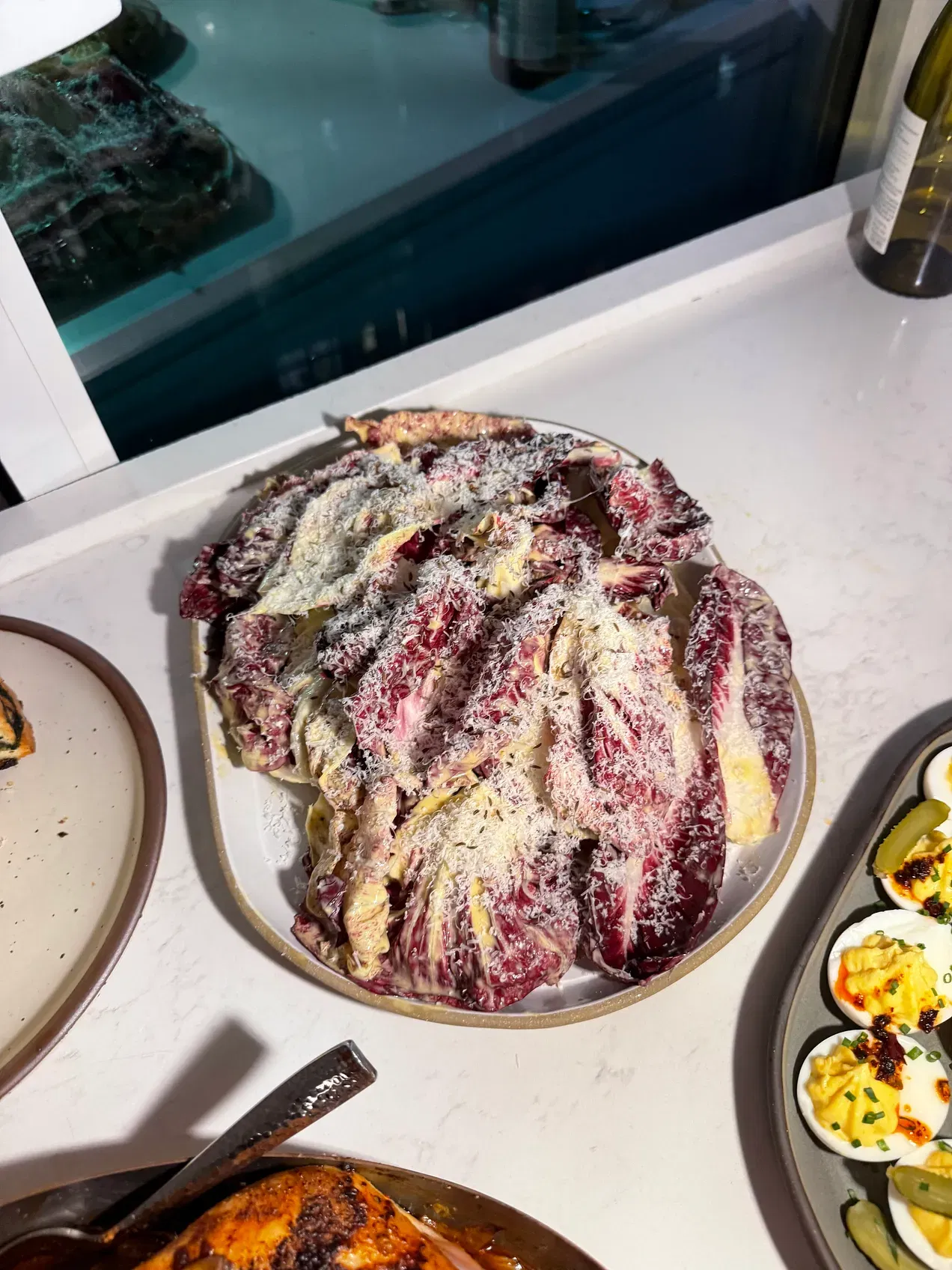 White Miso Radicchio Caesar Salad