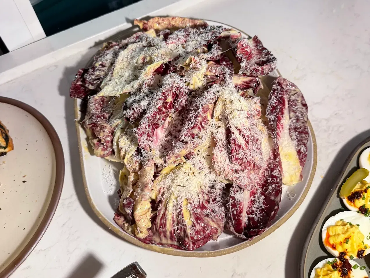 White Miso Radicchio Caesar Salad