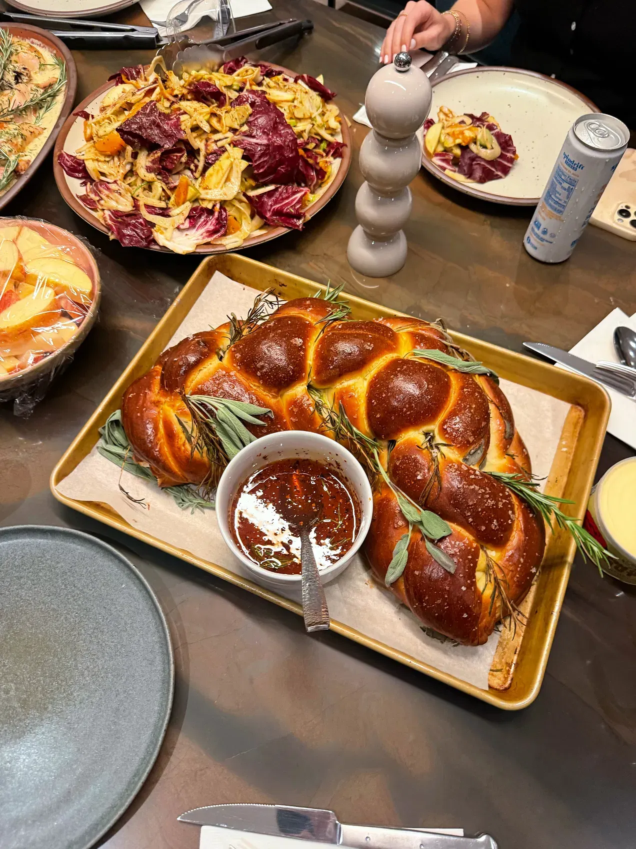 Olive Oil Challah Wreath (of sorts)