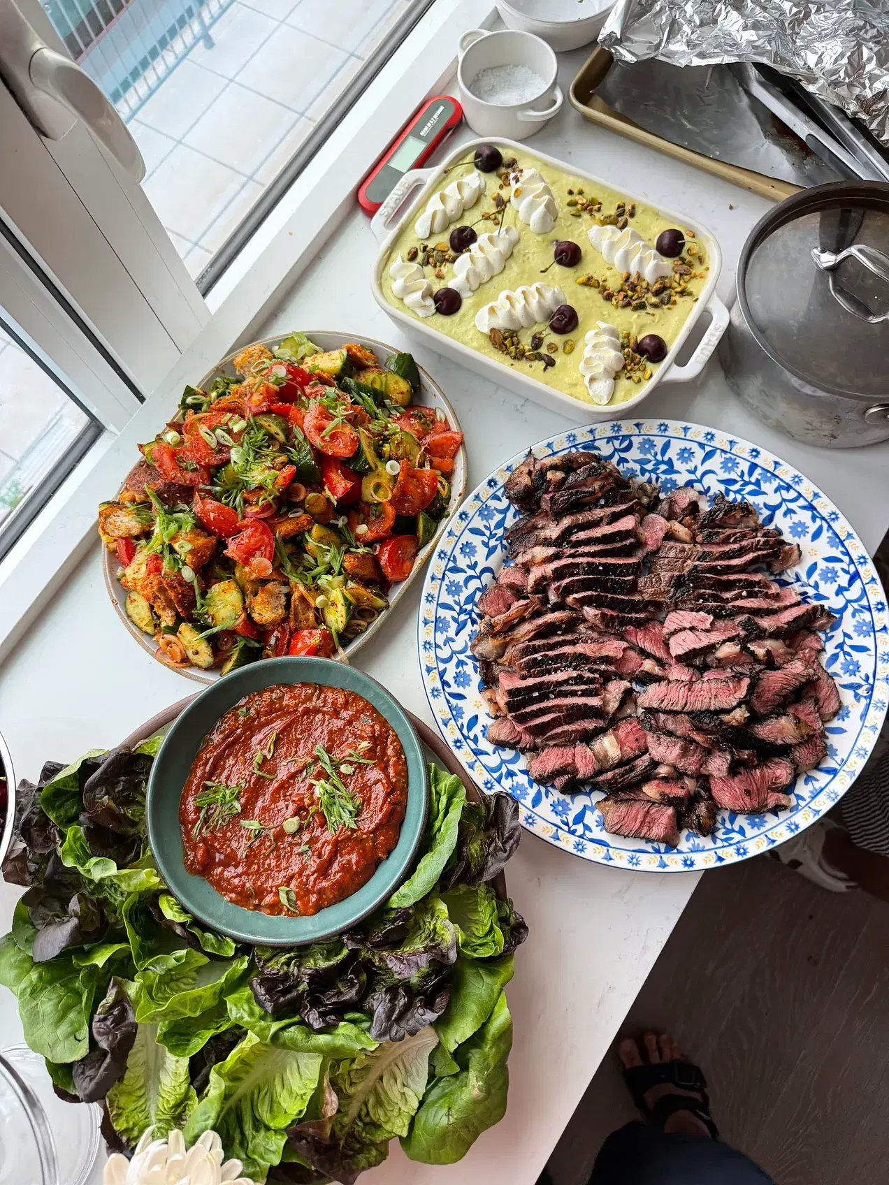 Grilled Rib-eyes with Ssamjang