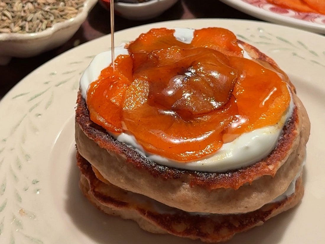 Cozy Persimmon Pancakes to Soothe Sensitive Tummies