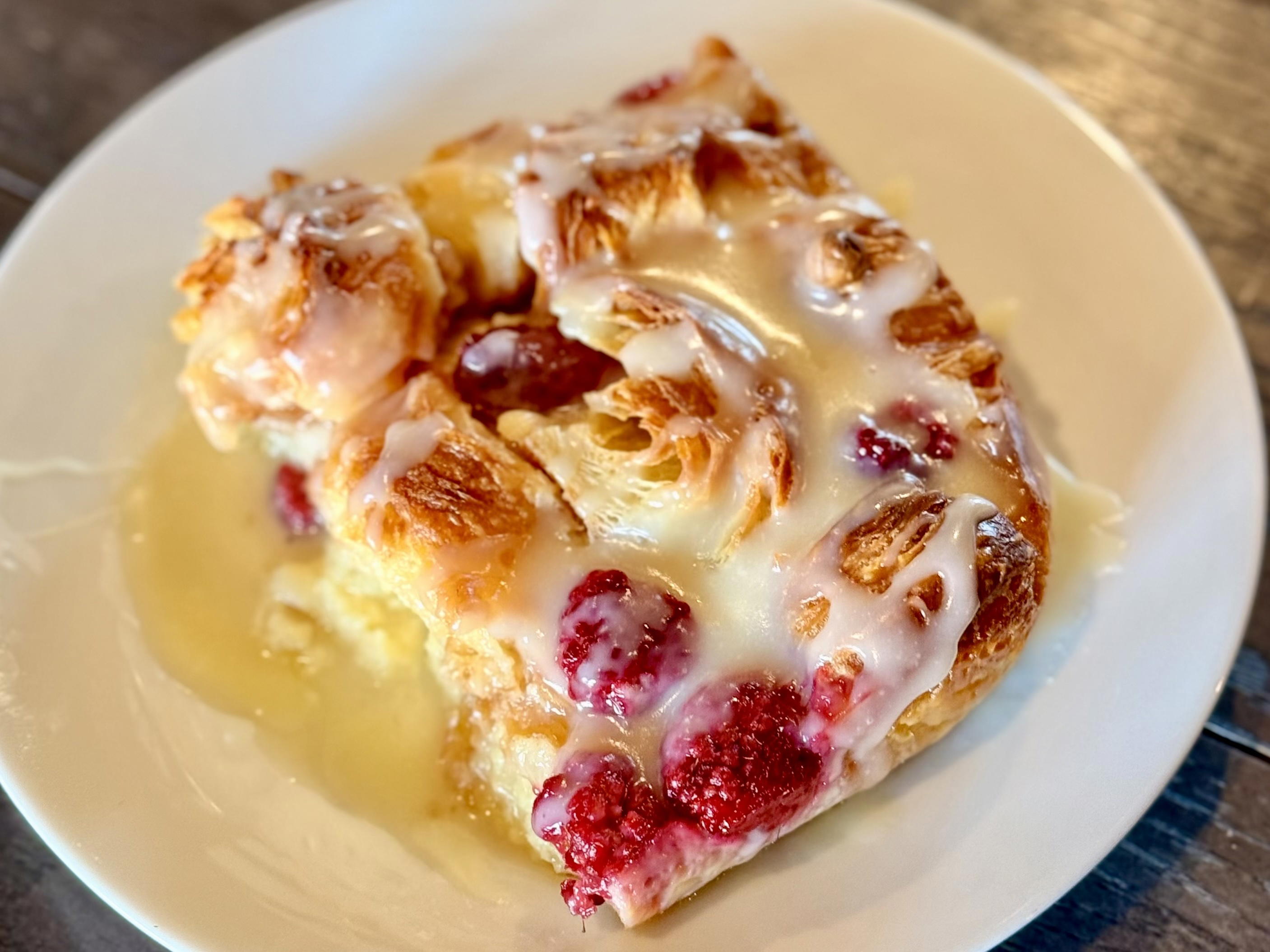 White Chocolate Raspberry Bread Pudding