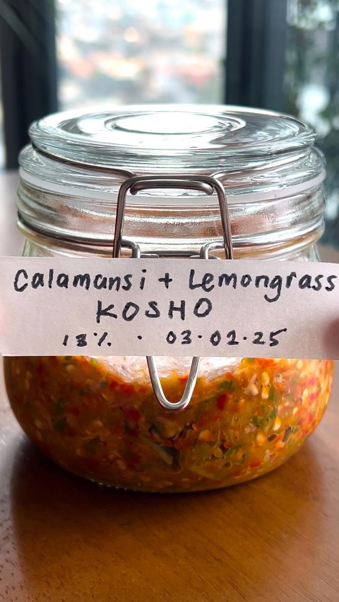 calamansi + lemongrass kosho 