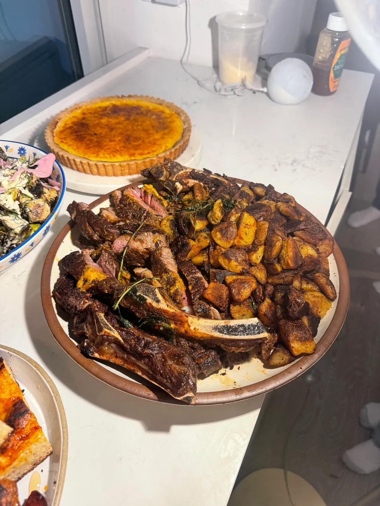 Pizza Butter-basted Rib-eyes