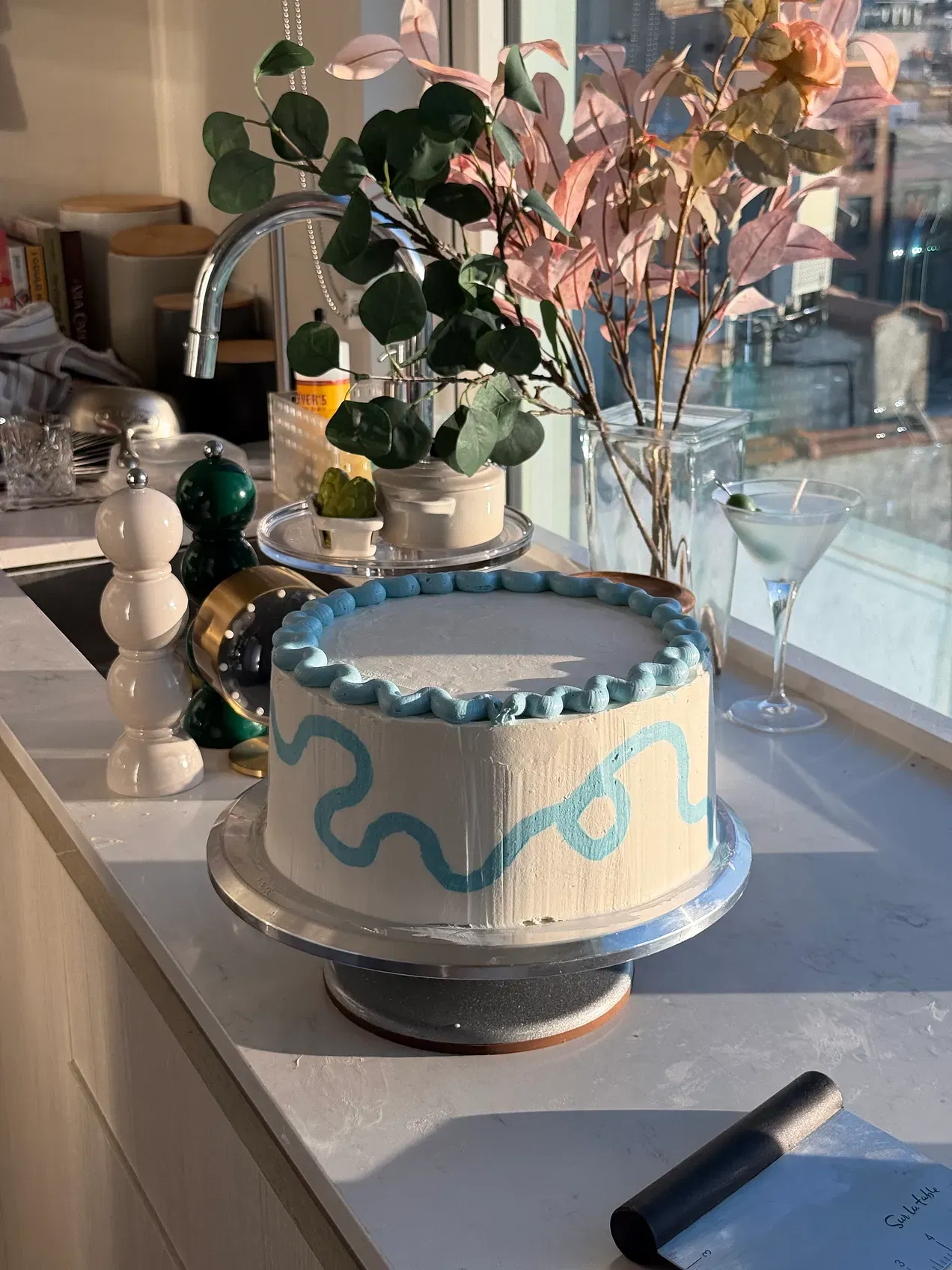 Caramelized Almond Croissant Cappuccino Layer Cake