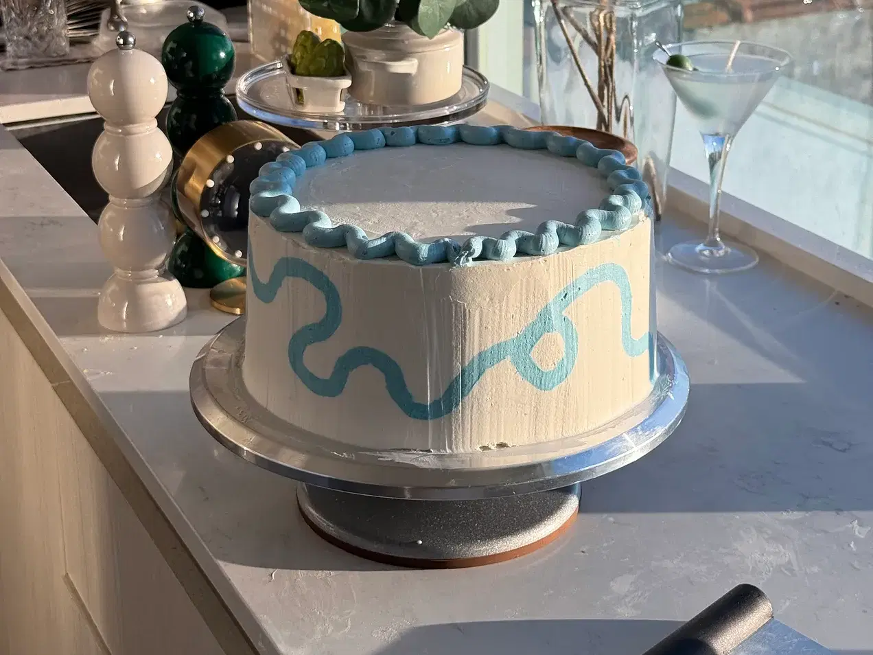 Caramelized Almond Croissant Cappuccino Layer Cake