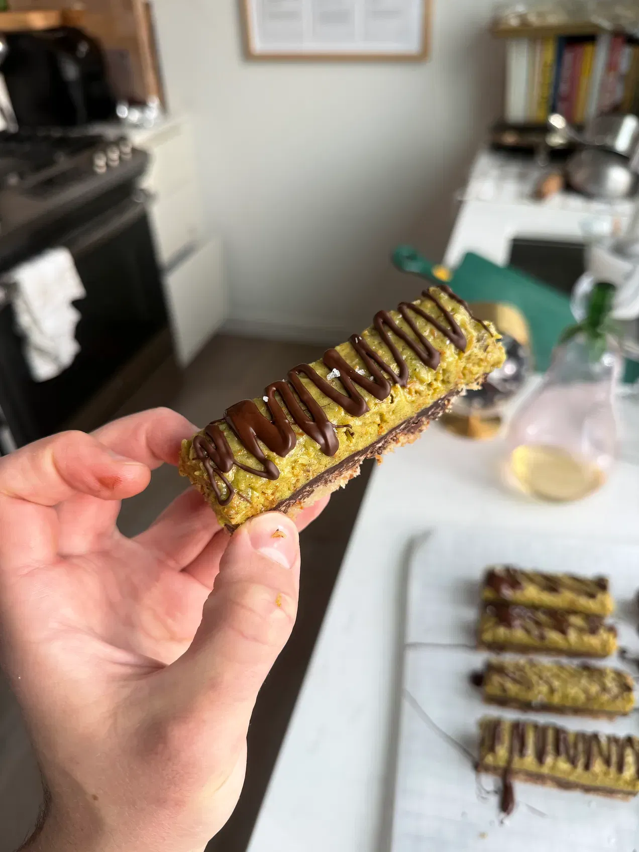 Dubai Chocolate Shortbread Bars