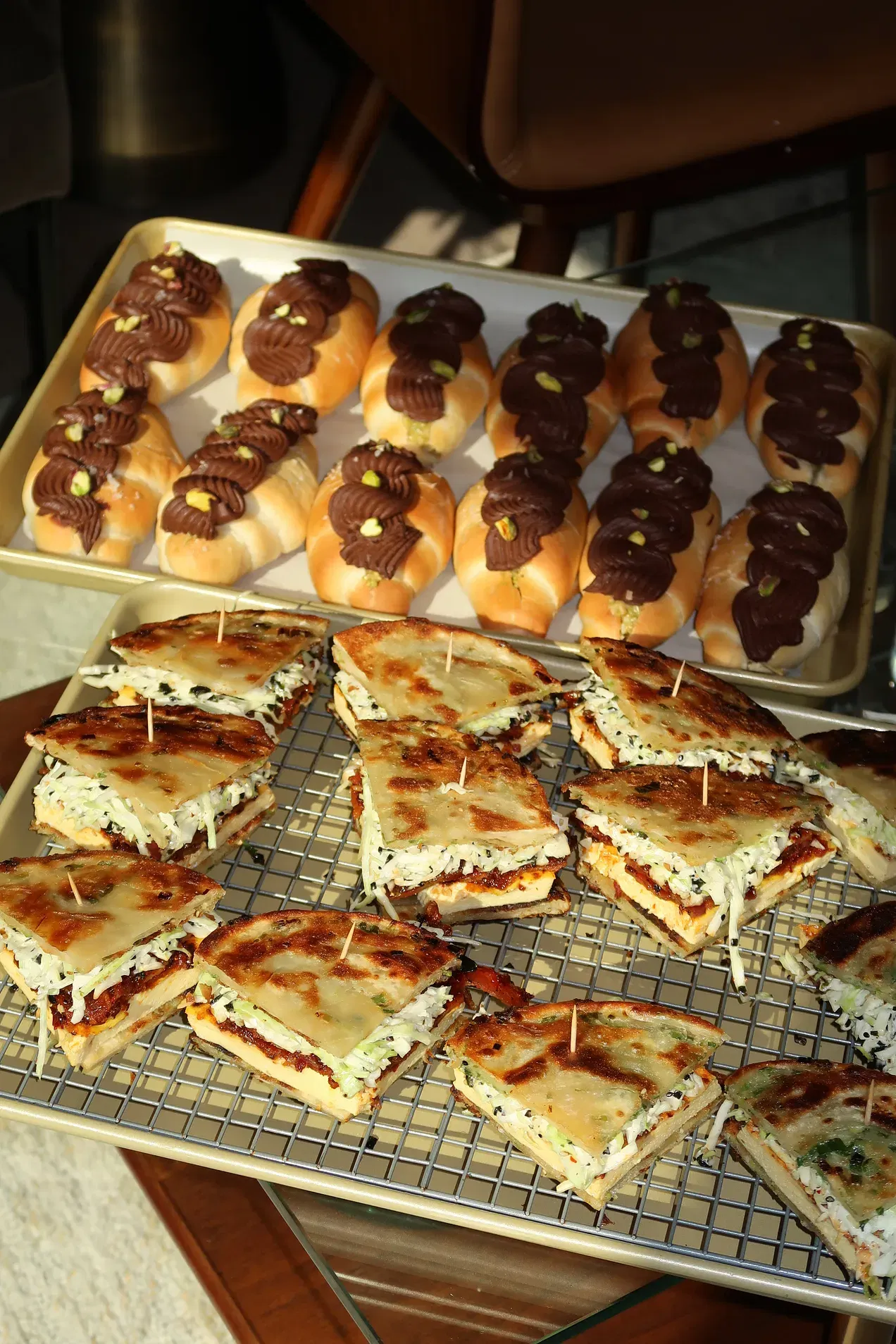 Scallion Pancake Bacon & Egg Sandwiches