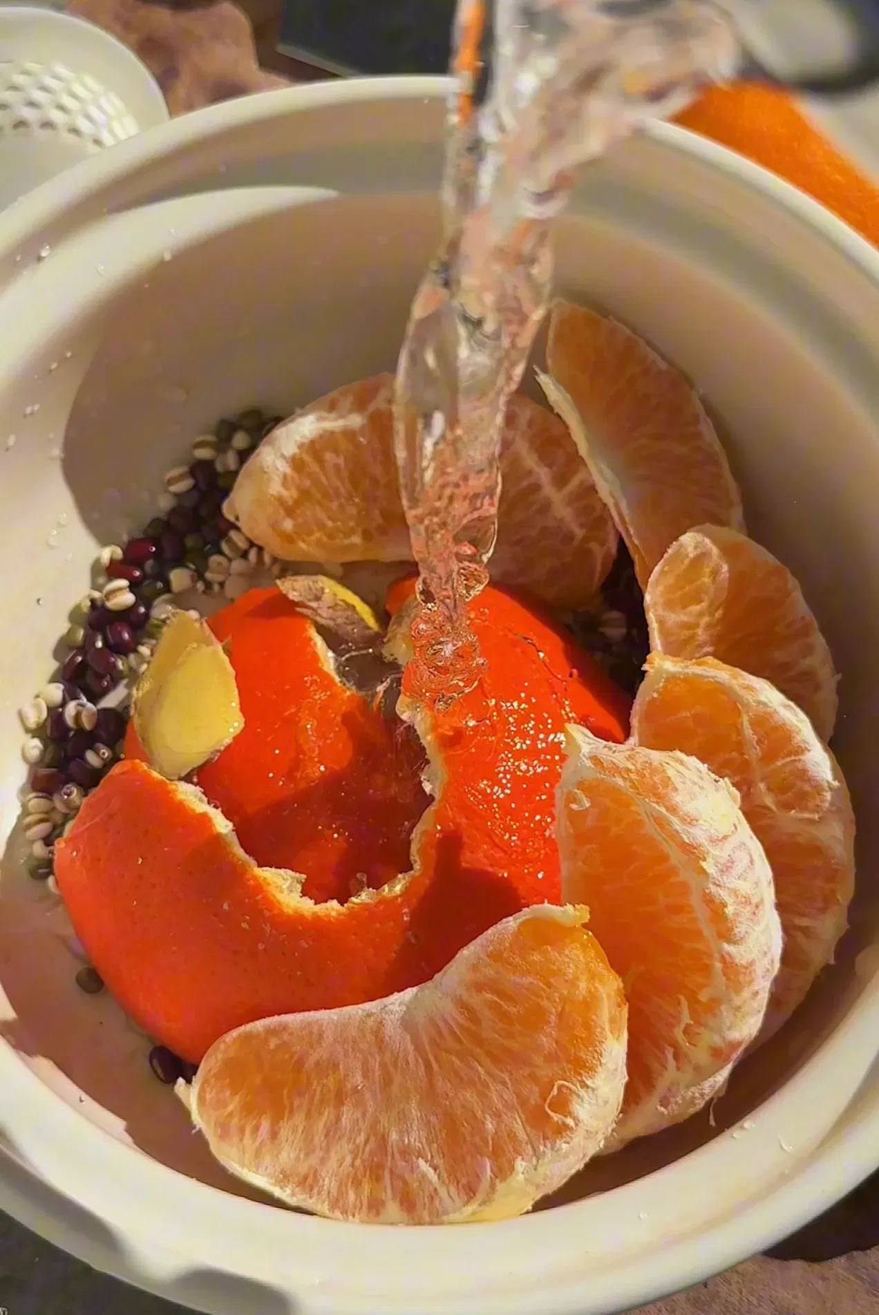 Orange and Bean Tea for Debloating