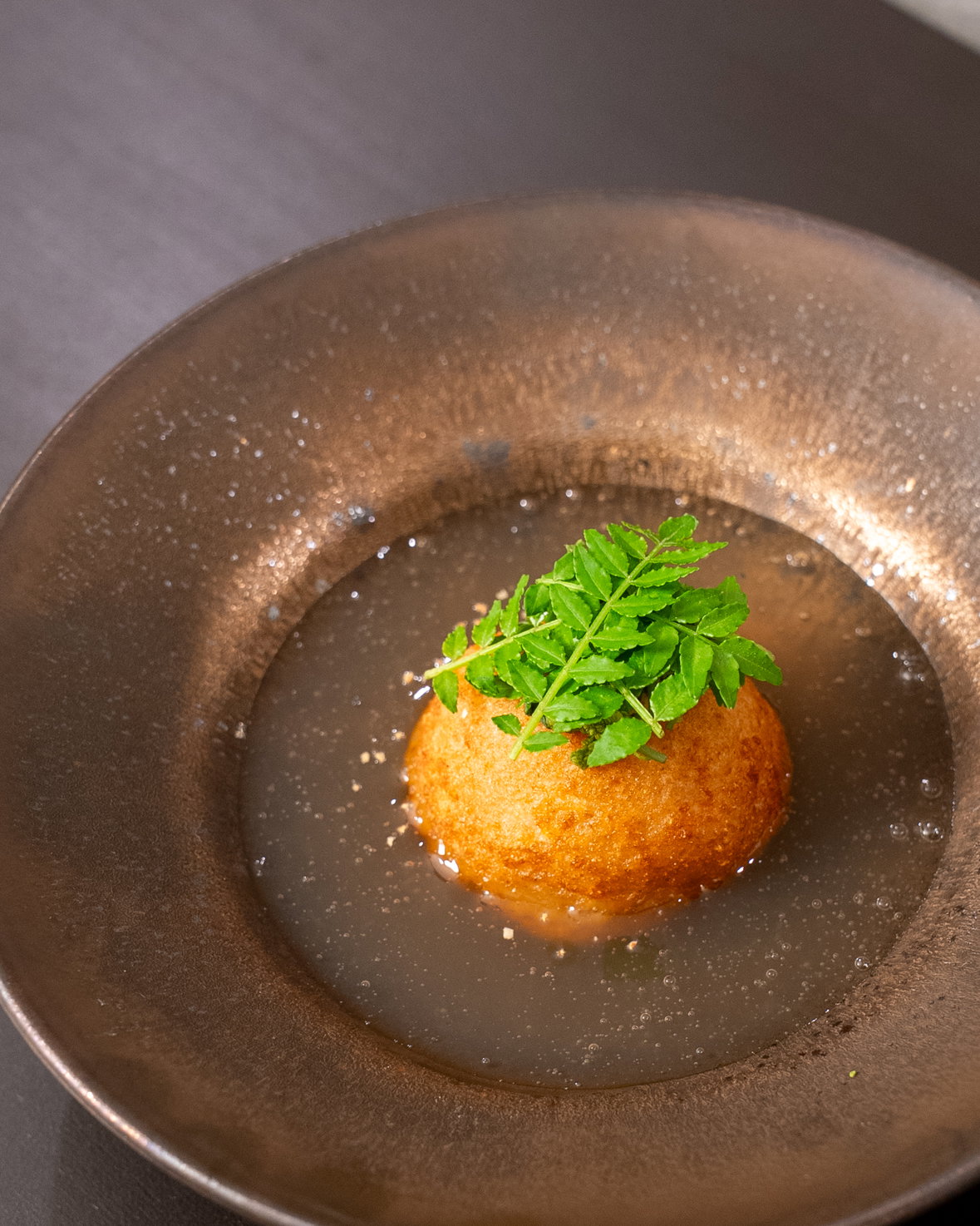 Lotus Root & Duck Confit Dumpling (Kamo Renkon Manju)