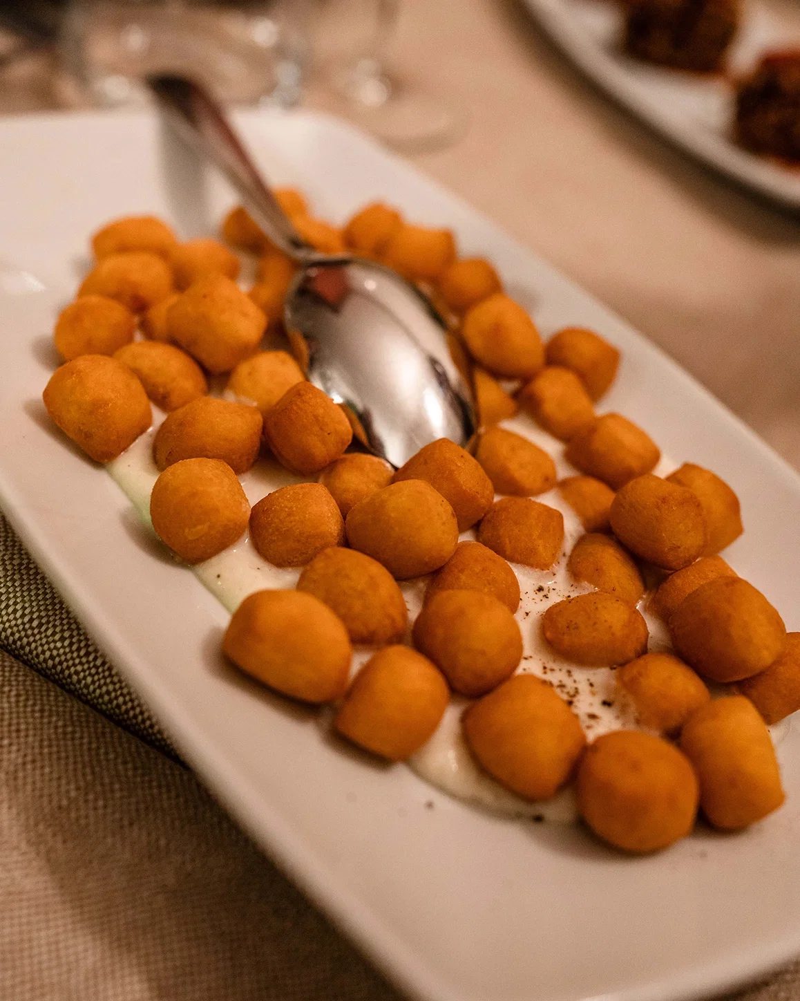 Gnocchi Fritti Cacio e Pepe