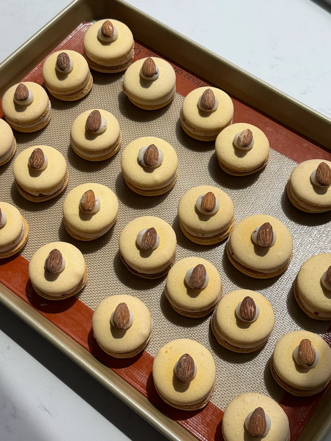 Pineapple Pink Peppercorn Macarons