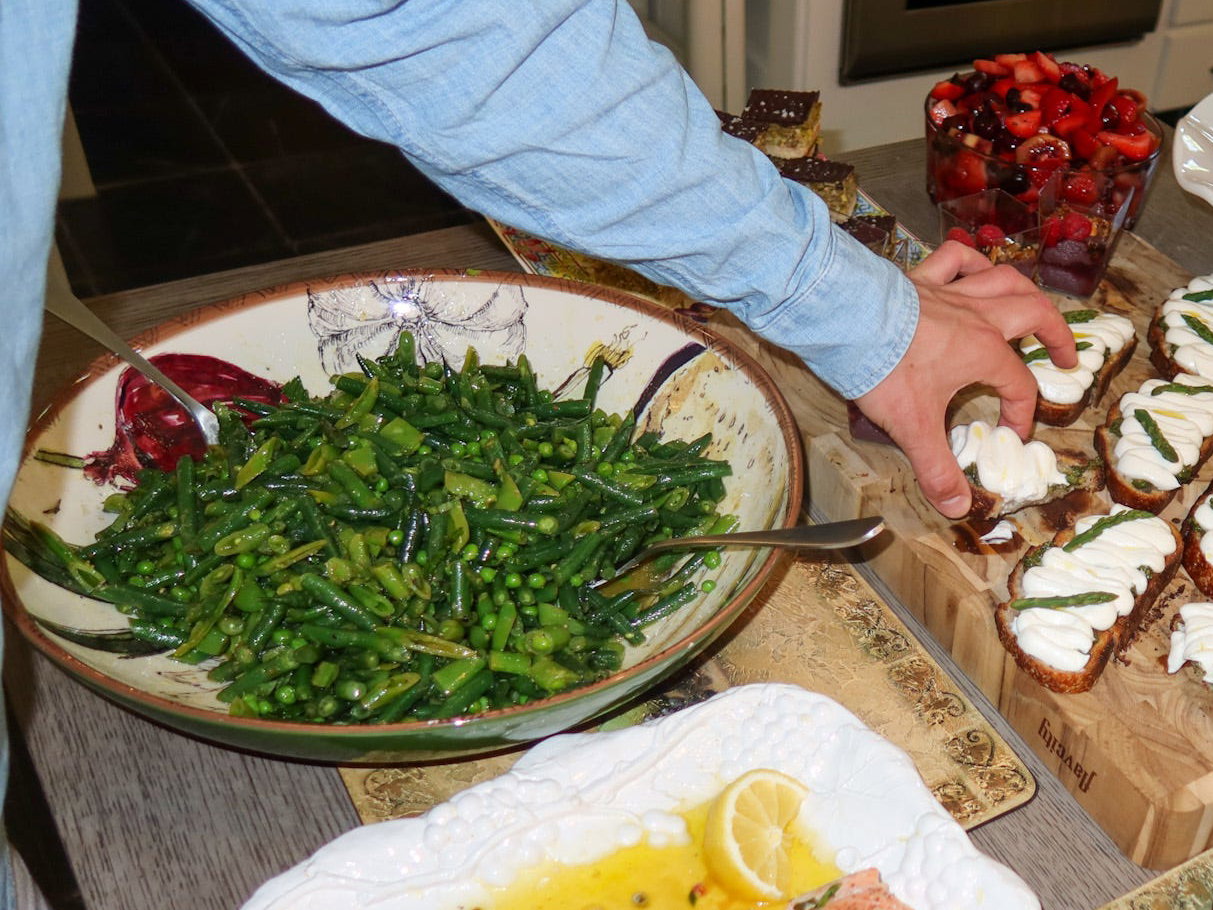 Chilled Green Veg Salad with Tarragon Vinaigrette