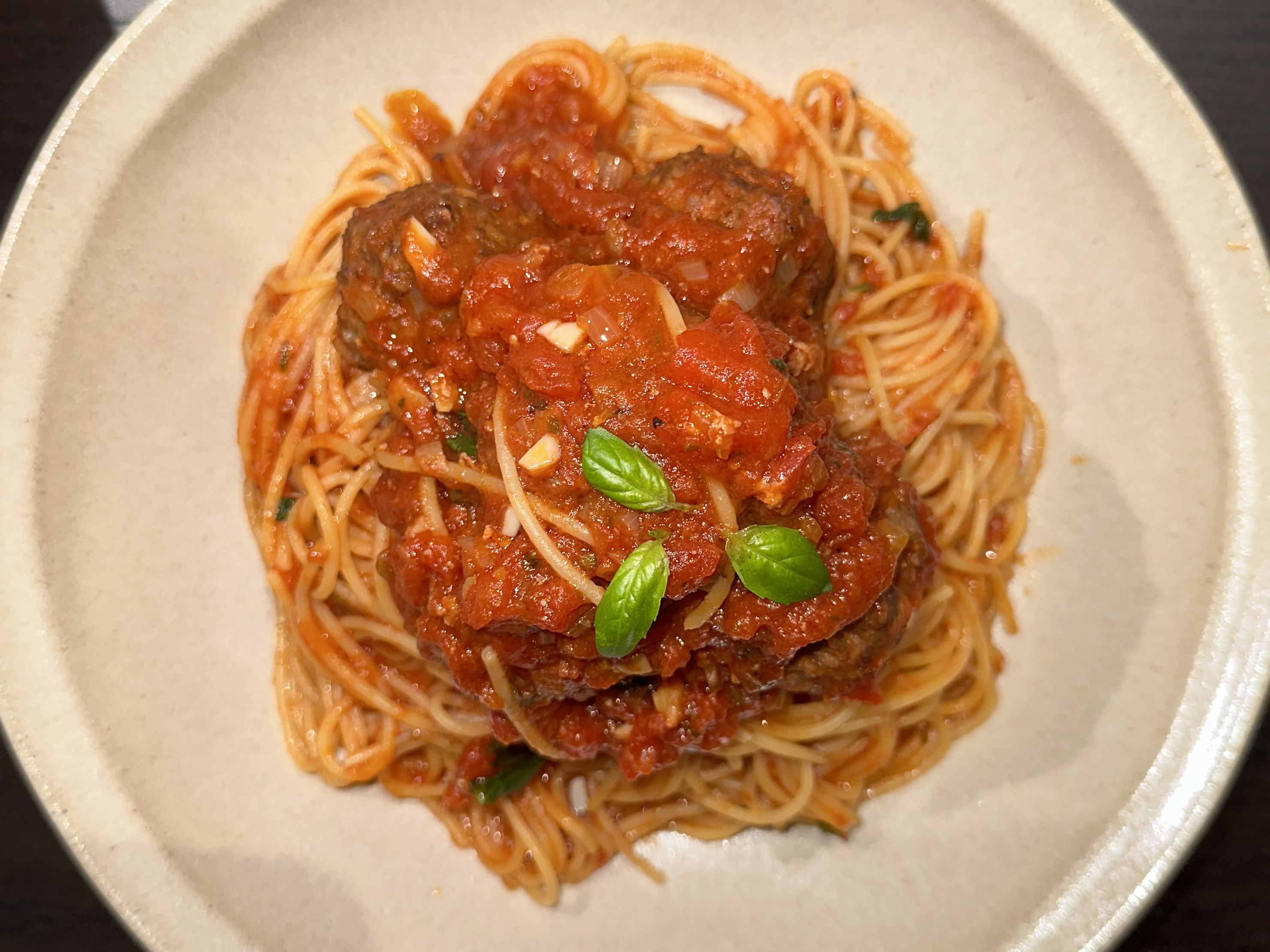 Spaghetti and meatballs