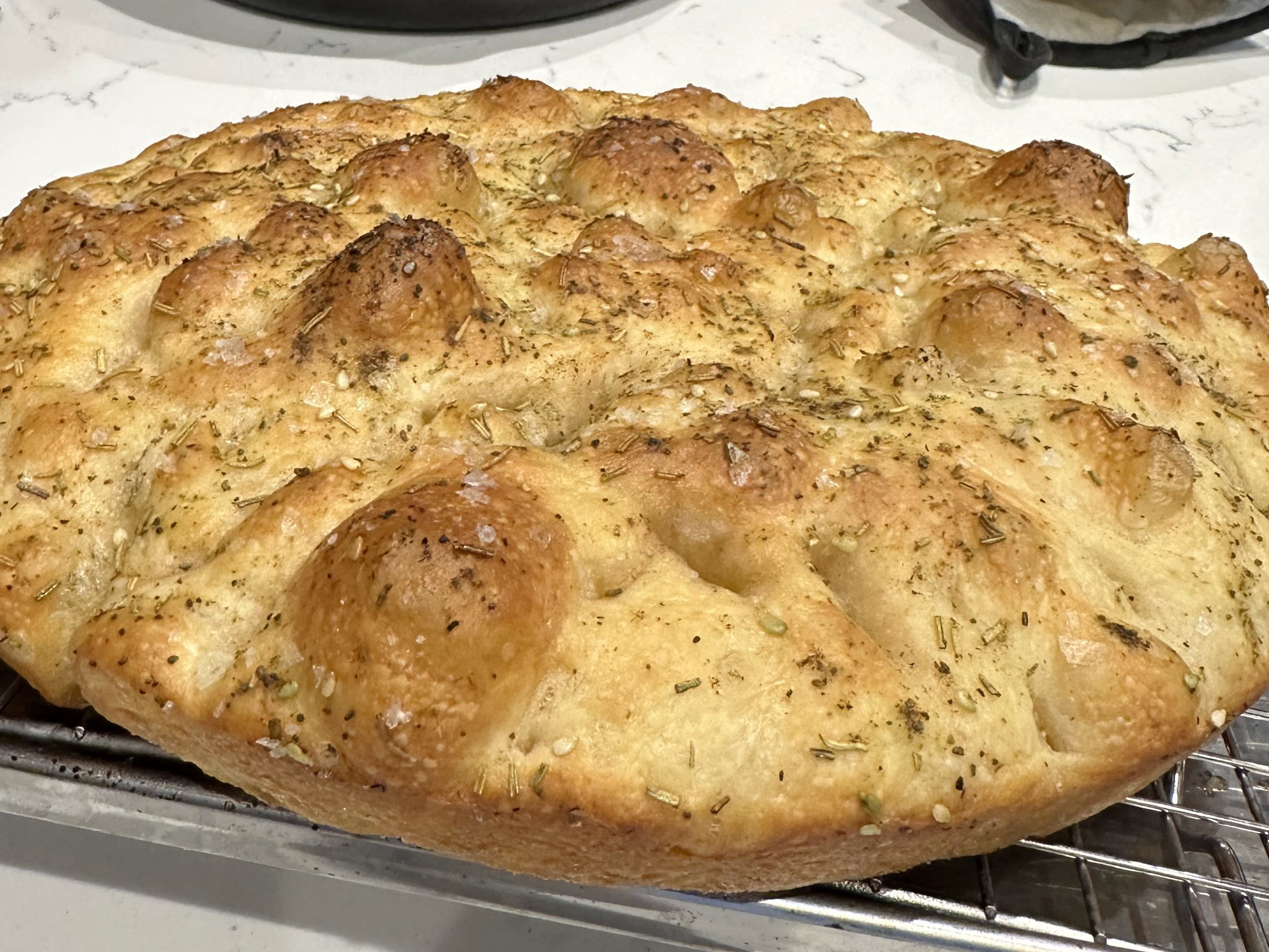 Cast iron focaccia