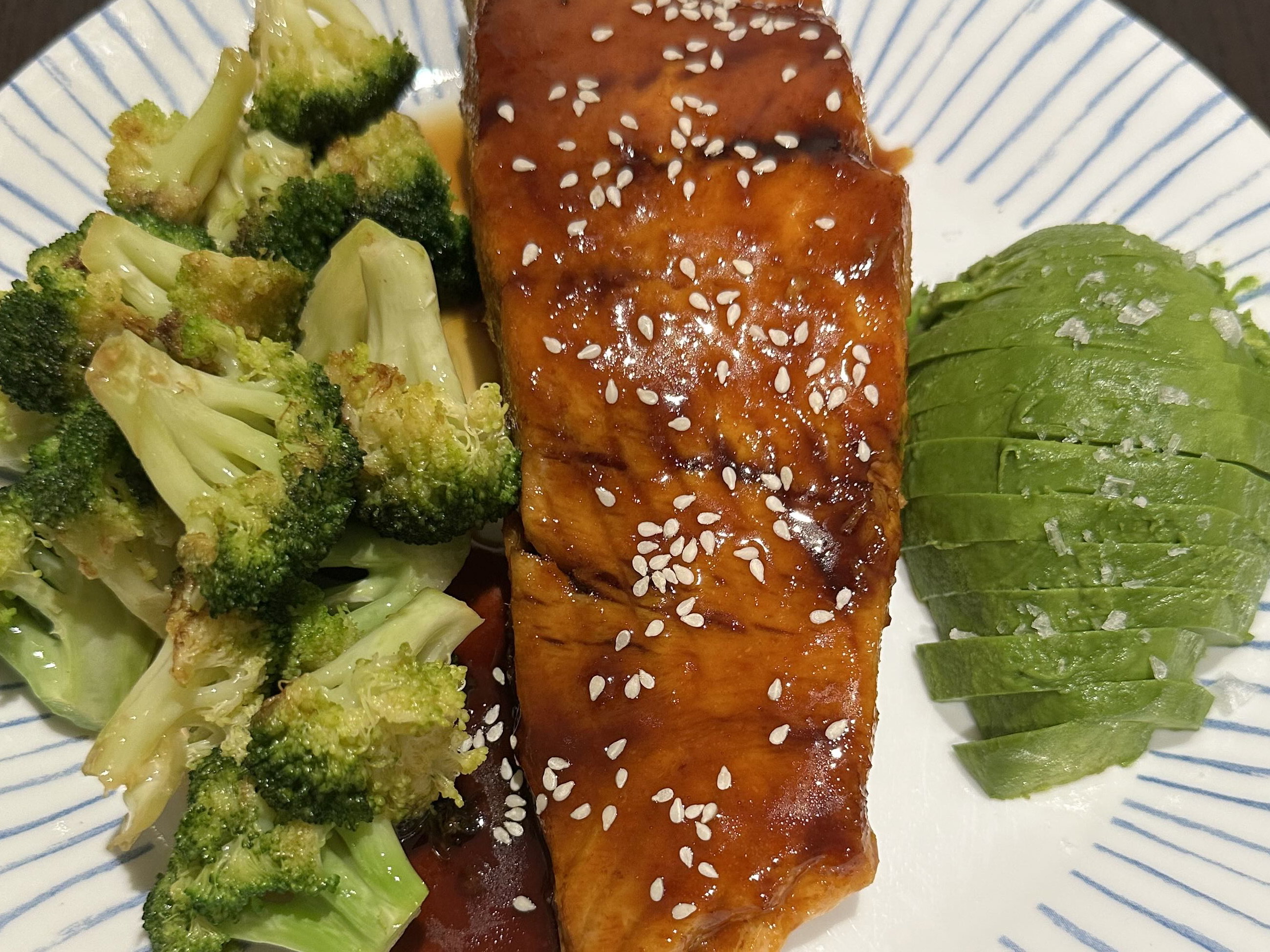 Crispy teriyaki salmon