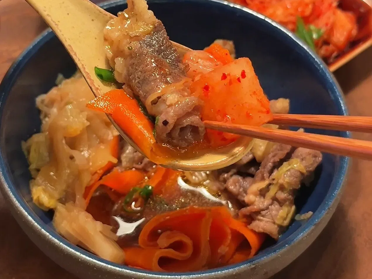 Japanese Beef, Cabbage, and Carrot Soup