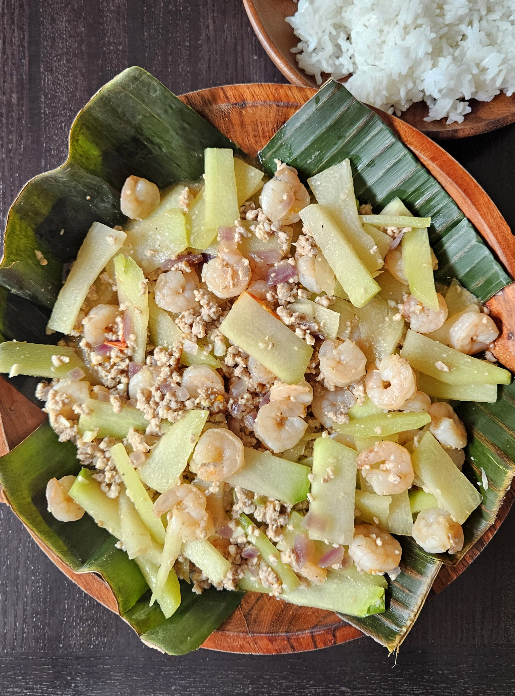 GINISANG SAYOTE with Shrimp and Ground Pork