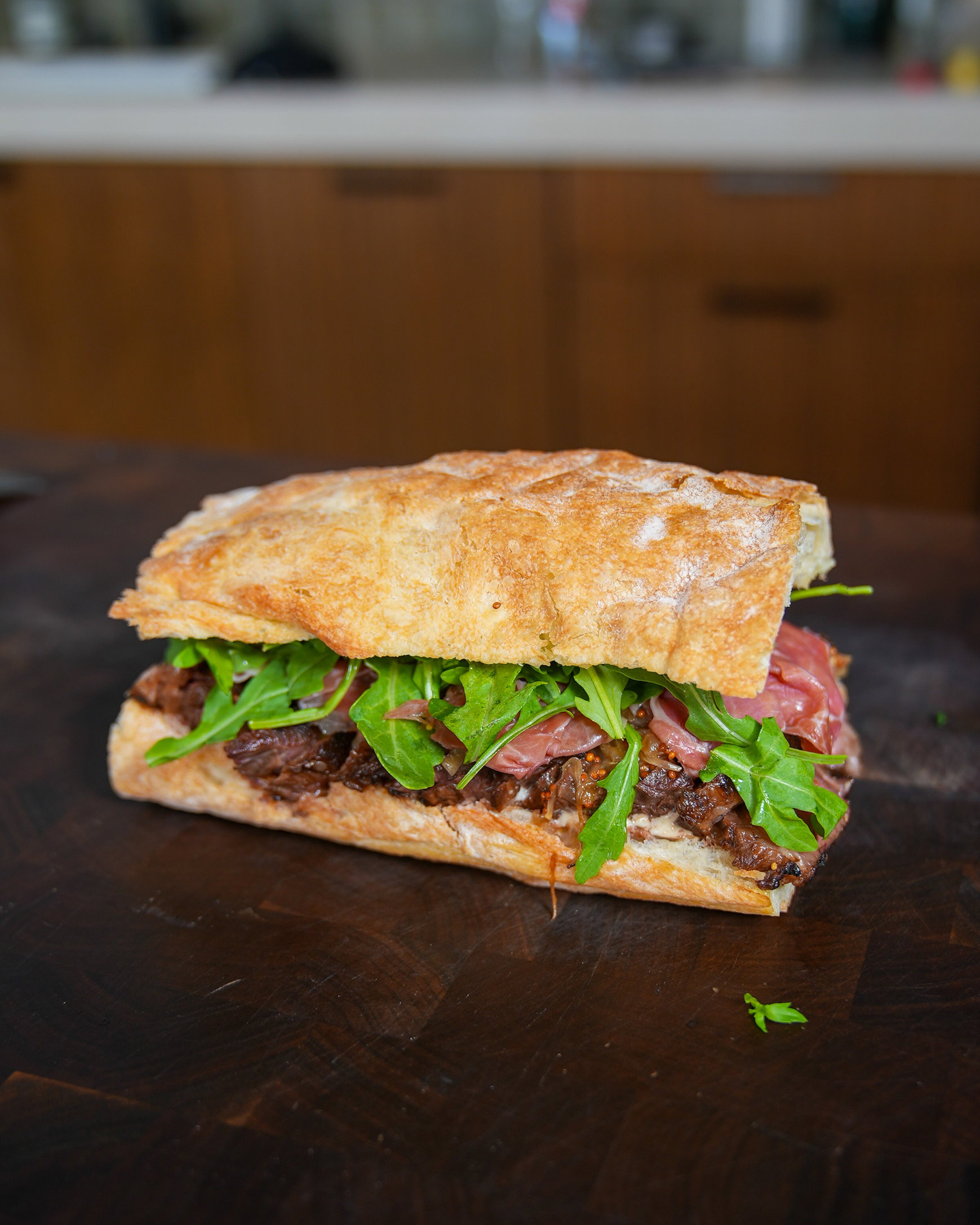 Grilled Bourbon Steak Sandwich