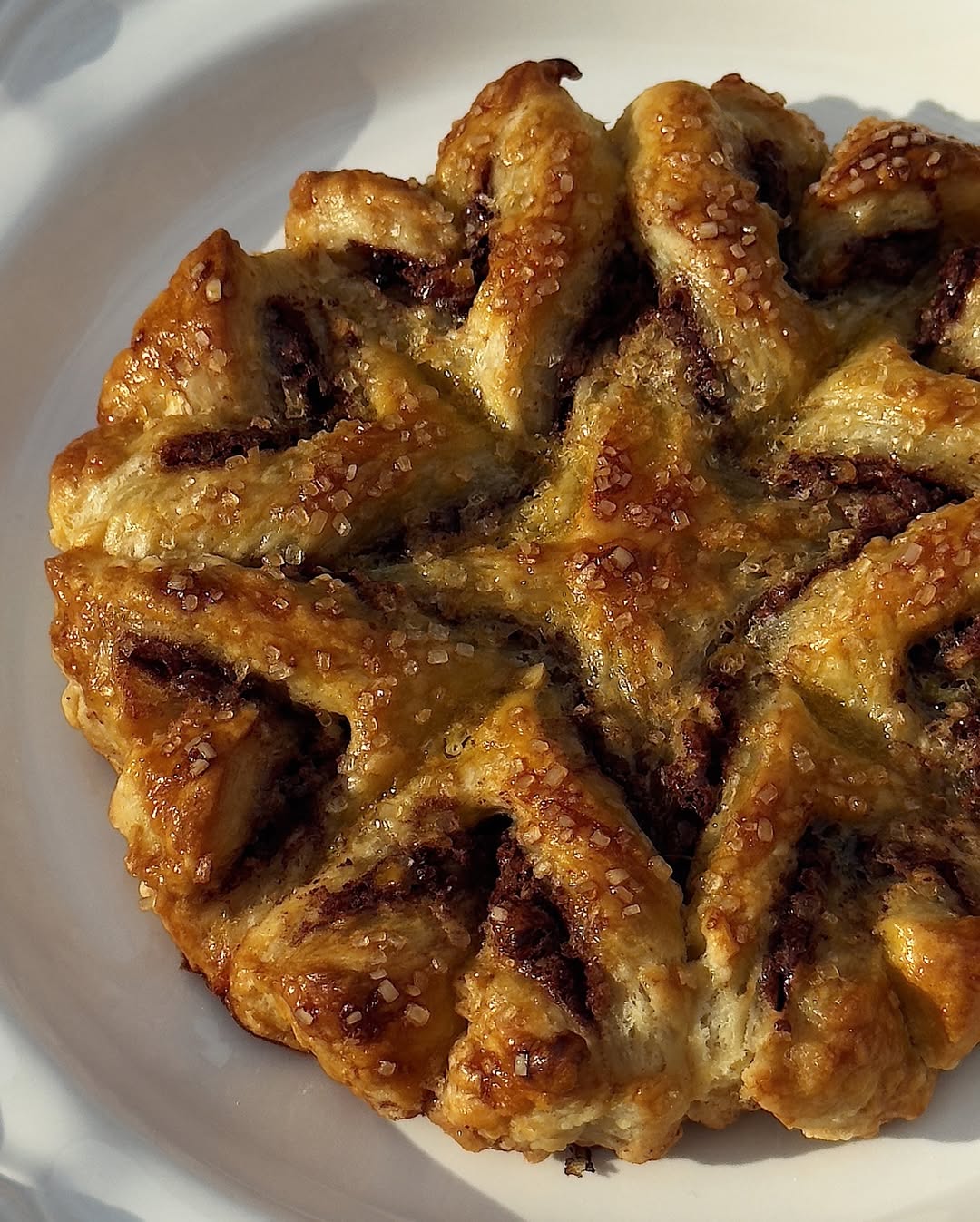 Chocolate Walnut Puff Pastry Pinwheel