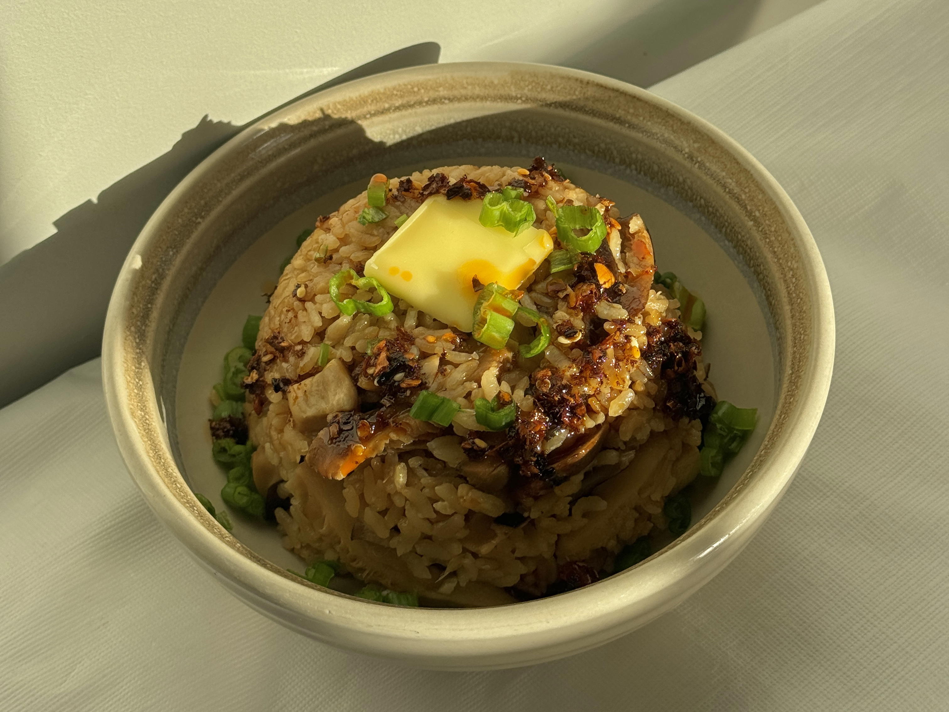 Rice Cooker Miso Mushroom Rice