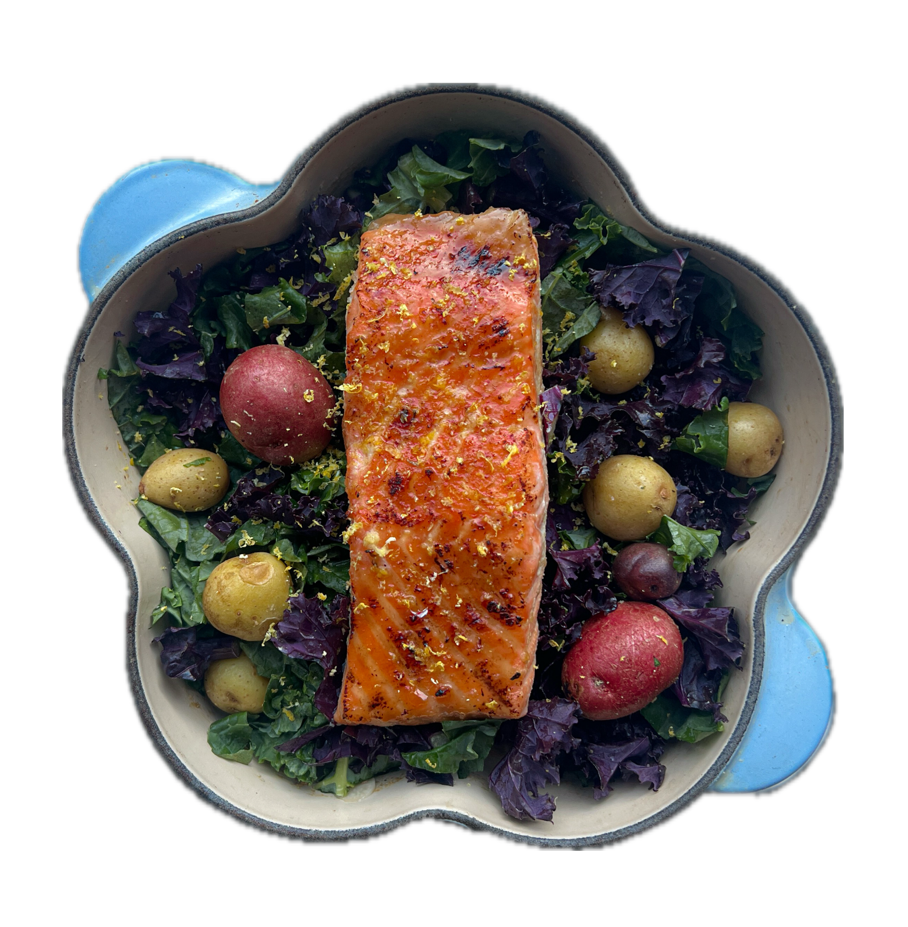 kombucha braised salmon