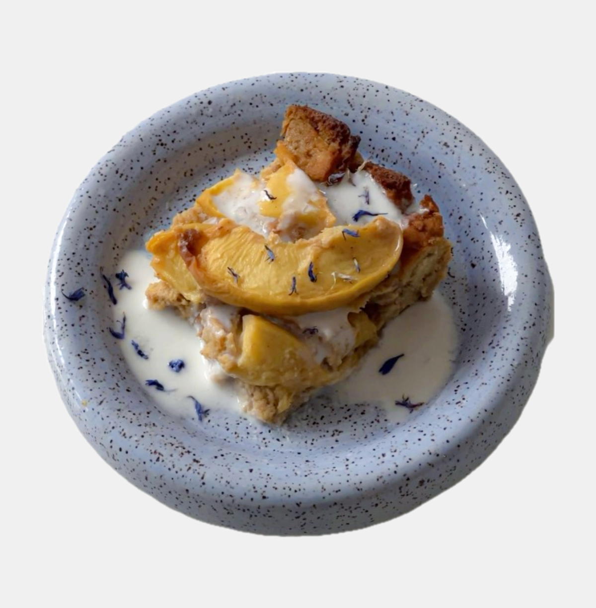 peaches and cream bread pudding