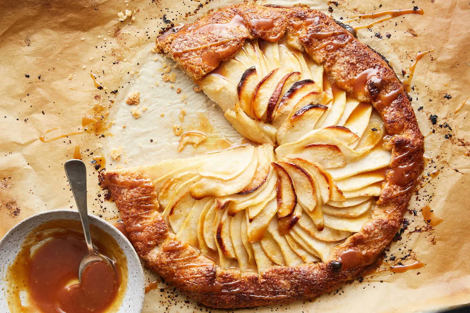 Apple-Pear Galette With Apple Cider Caramel