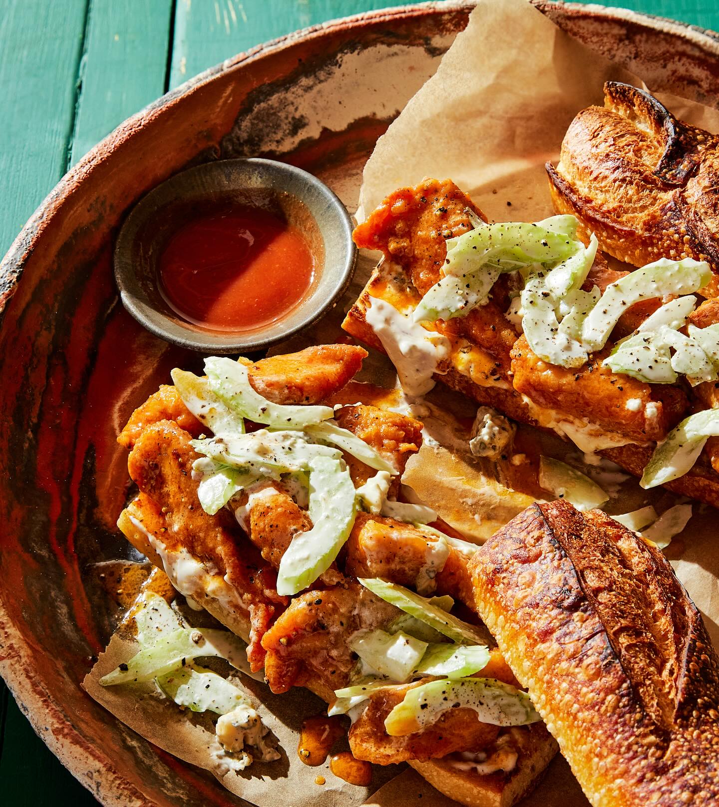 Buffalo Cauliflower Ranch Baguette