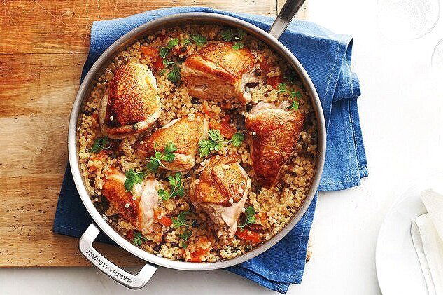 Skillet Chicken with Apricots and Capers