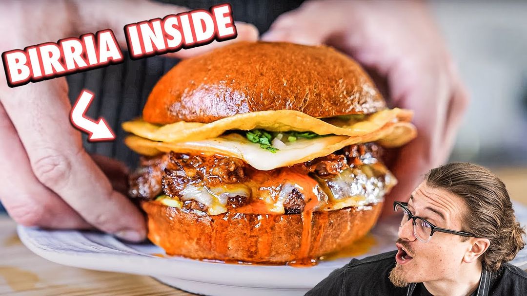 The Cheesy Birria Taco Burger