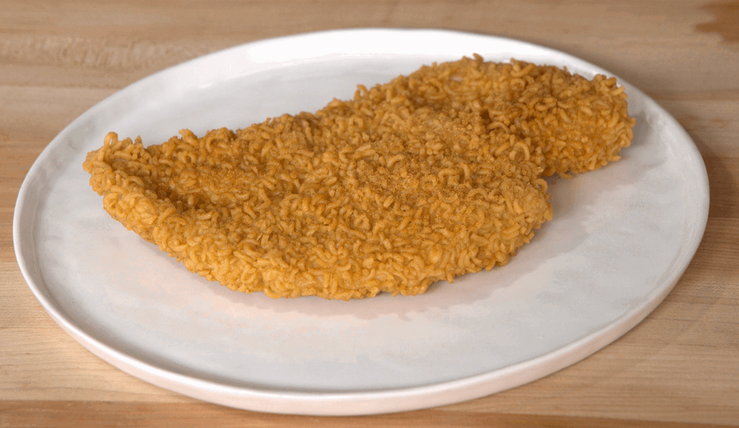 Breaded Chicken With Instant Ramen Crust