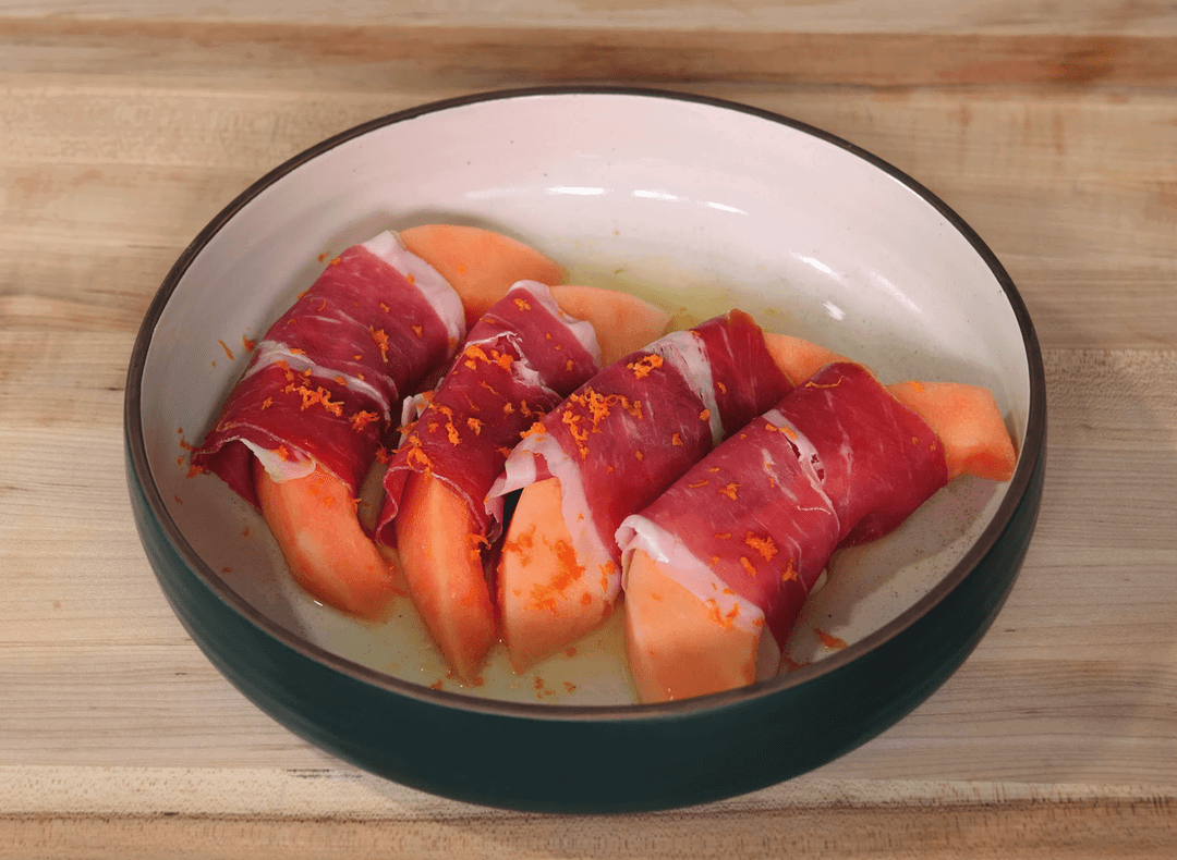 The Easiest Prosciutto-Wrapped Cantaloupe Crudo (3 Ingredients)