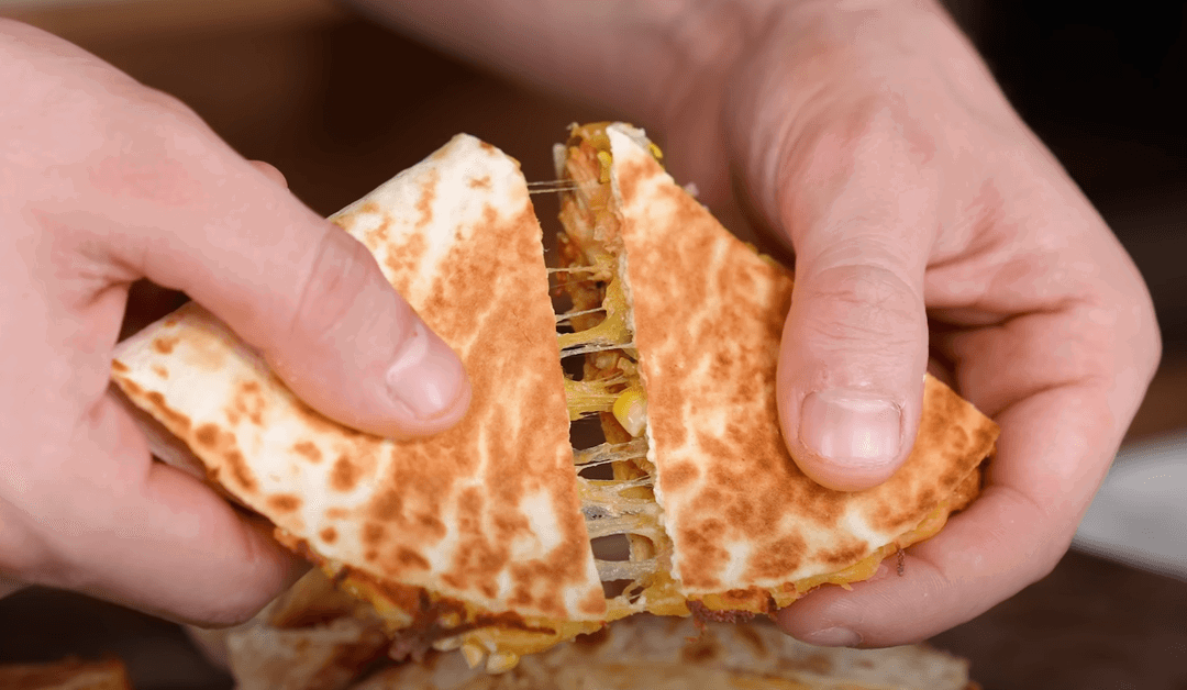 Cheesy Chicken Quesadilla But Healthy