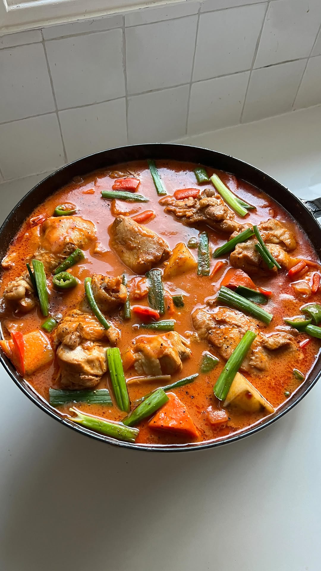 Chicken Afritada with Coconut Milk