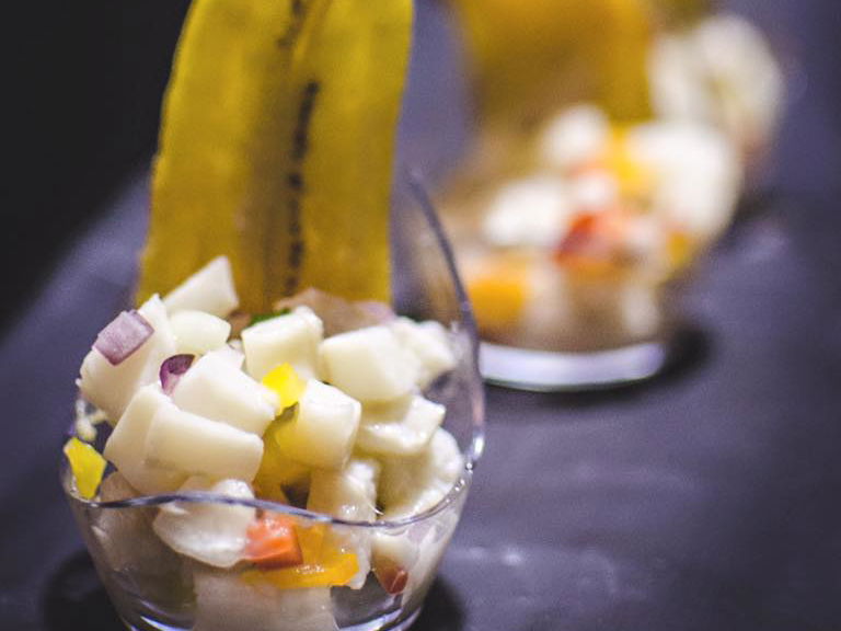 Ceviche with Plantain Strips