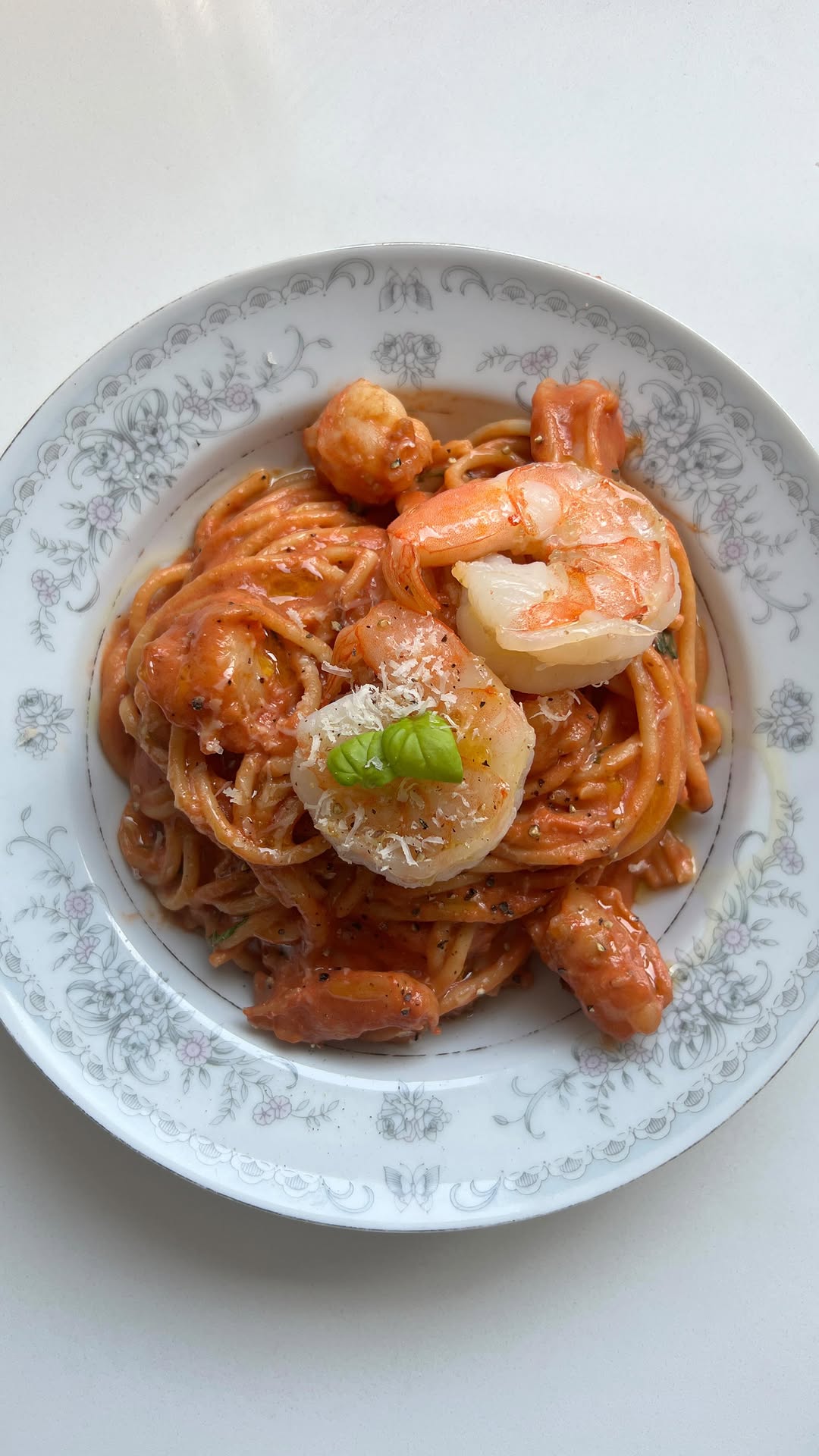 Creamy Bagoong Tomato Pasta with Shrimp