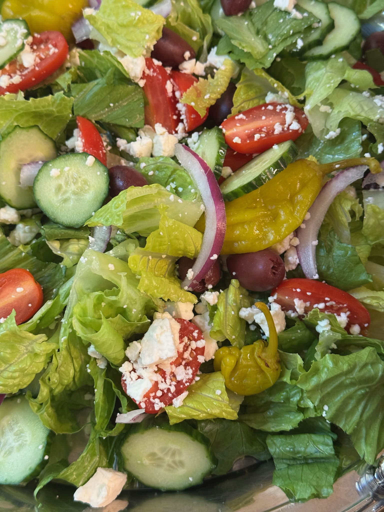 Greek Salad with Creamy Greek Dressing
