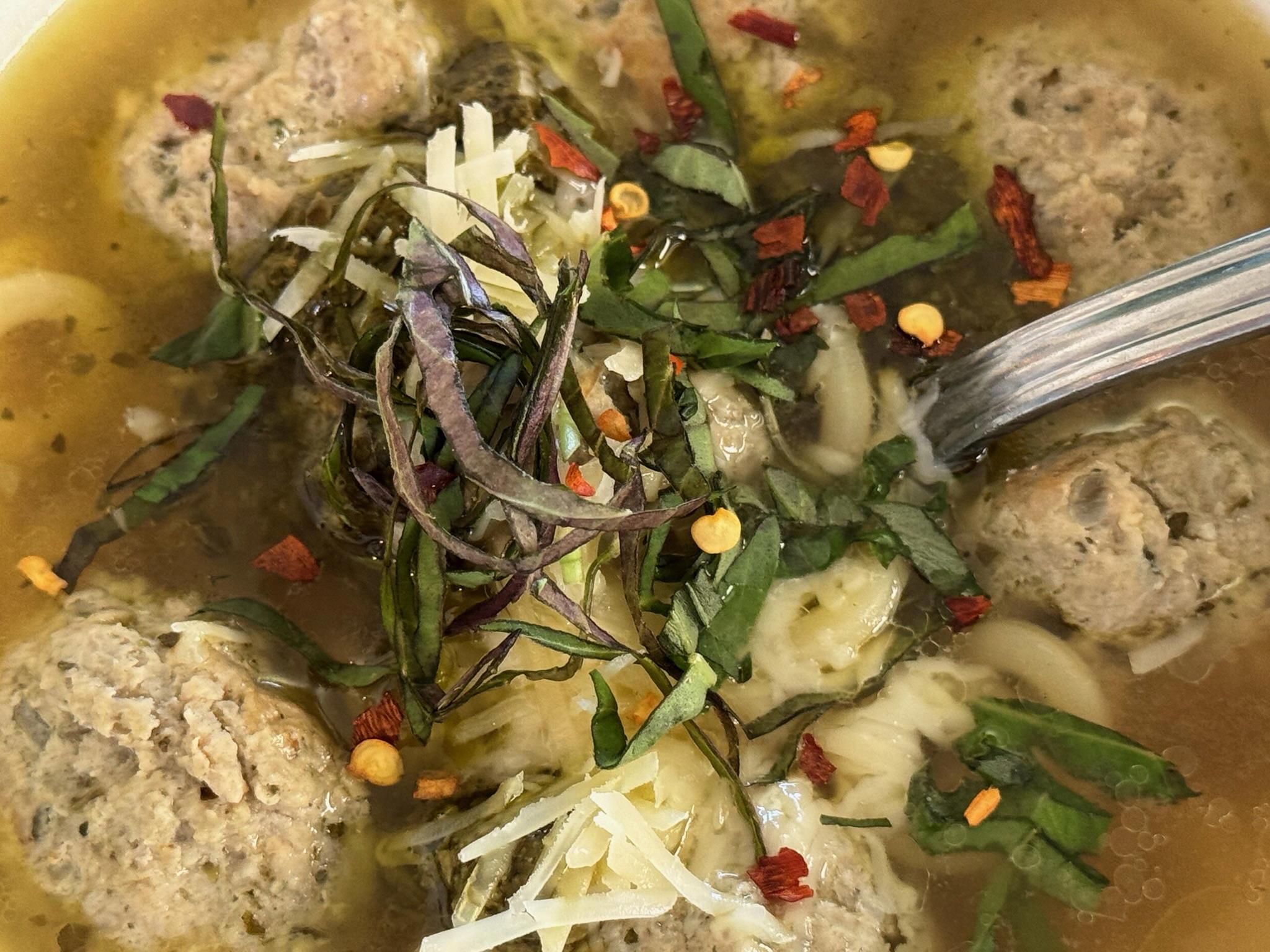 End-of-Summer Meatball Soup