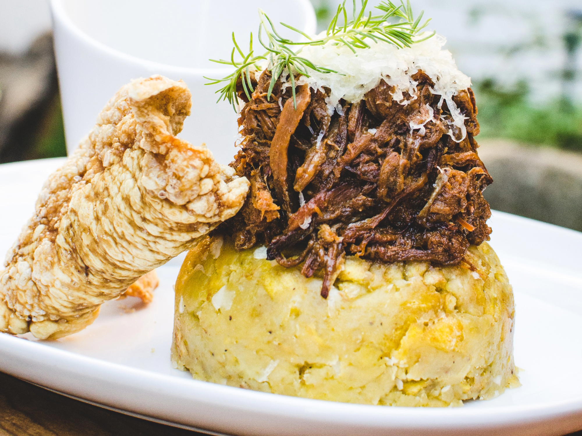 Mofongo with Ropa Vieja